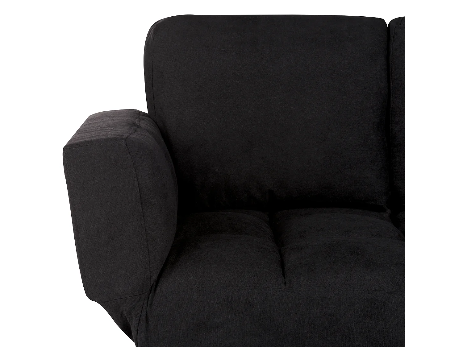 Slaapbank BREKKE Stof Zwart 2-zitter