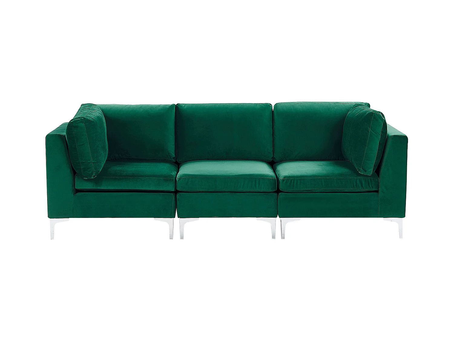 Canapé modulable 3 places EVJA Velours Vert