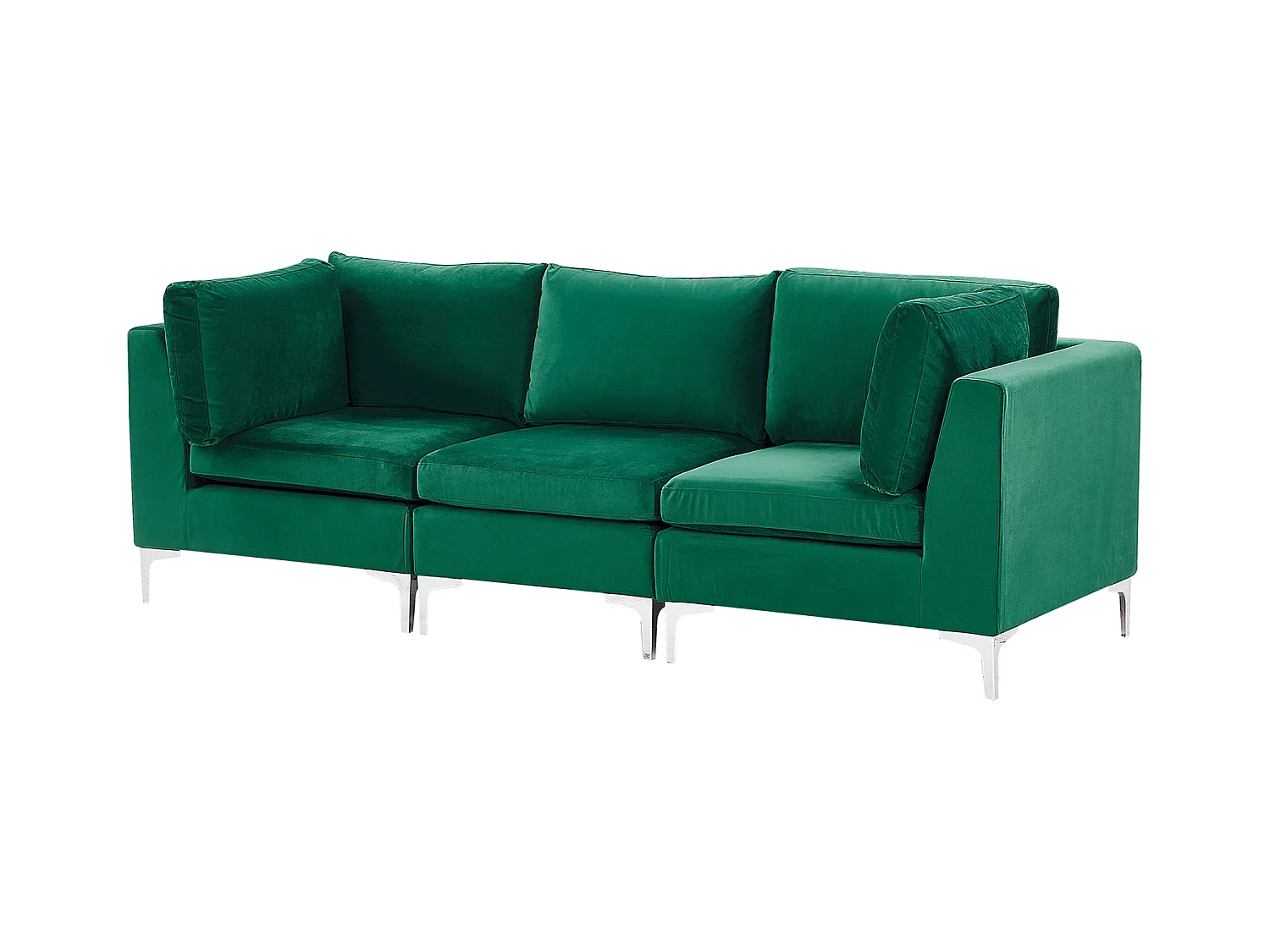 Canapé modulable 3 places EVJA Velours Vert