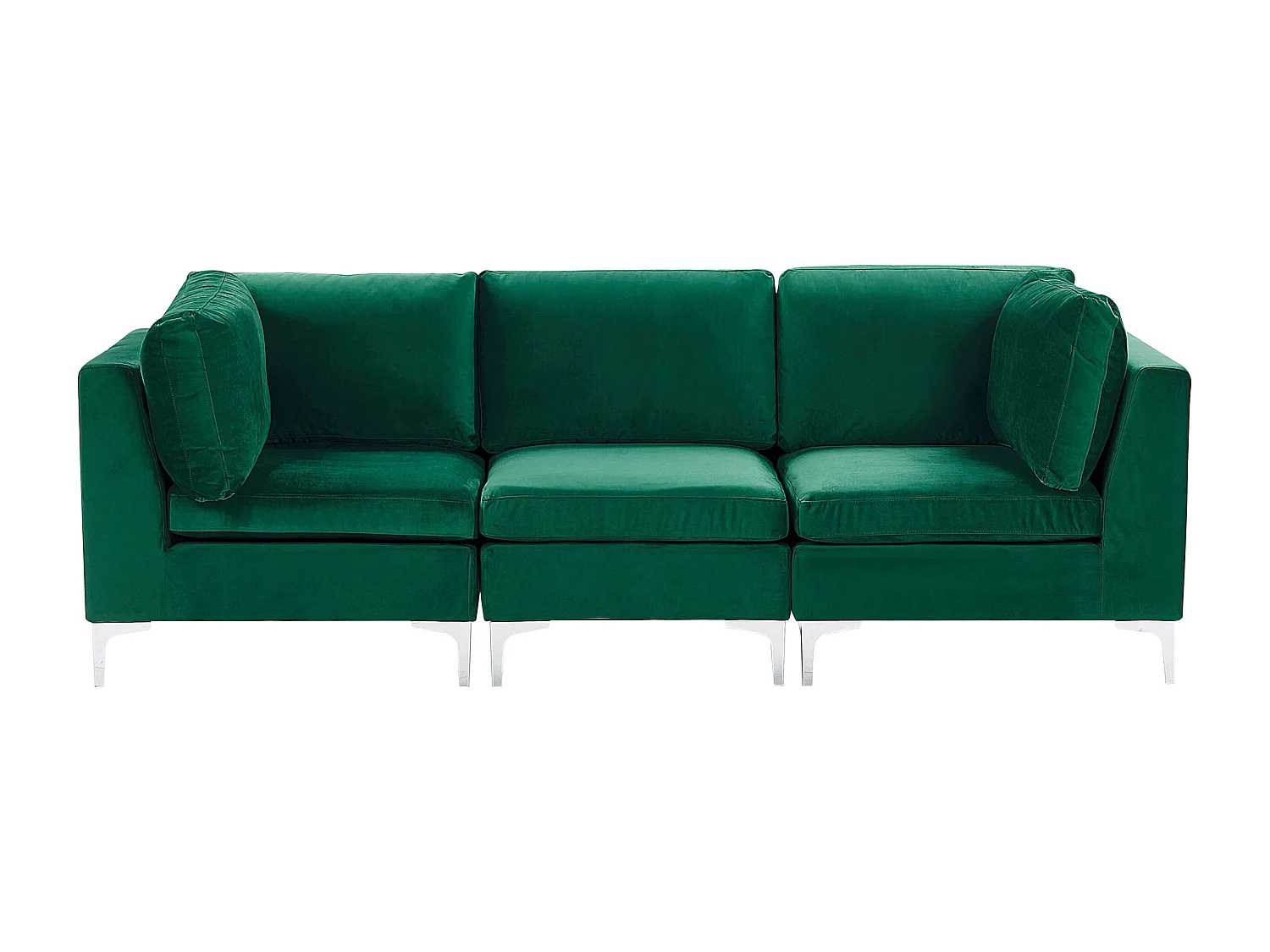 Canapé modulable 3 places EVJA Velours Vert