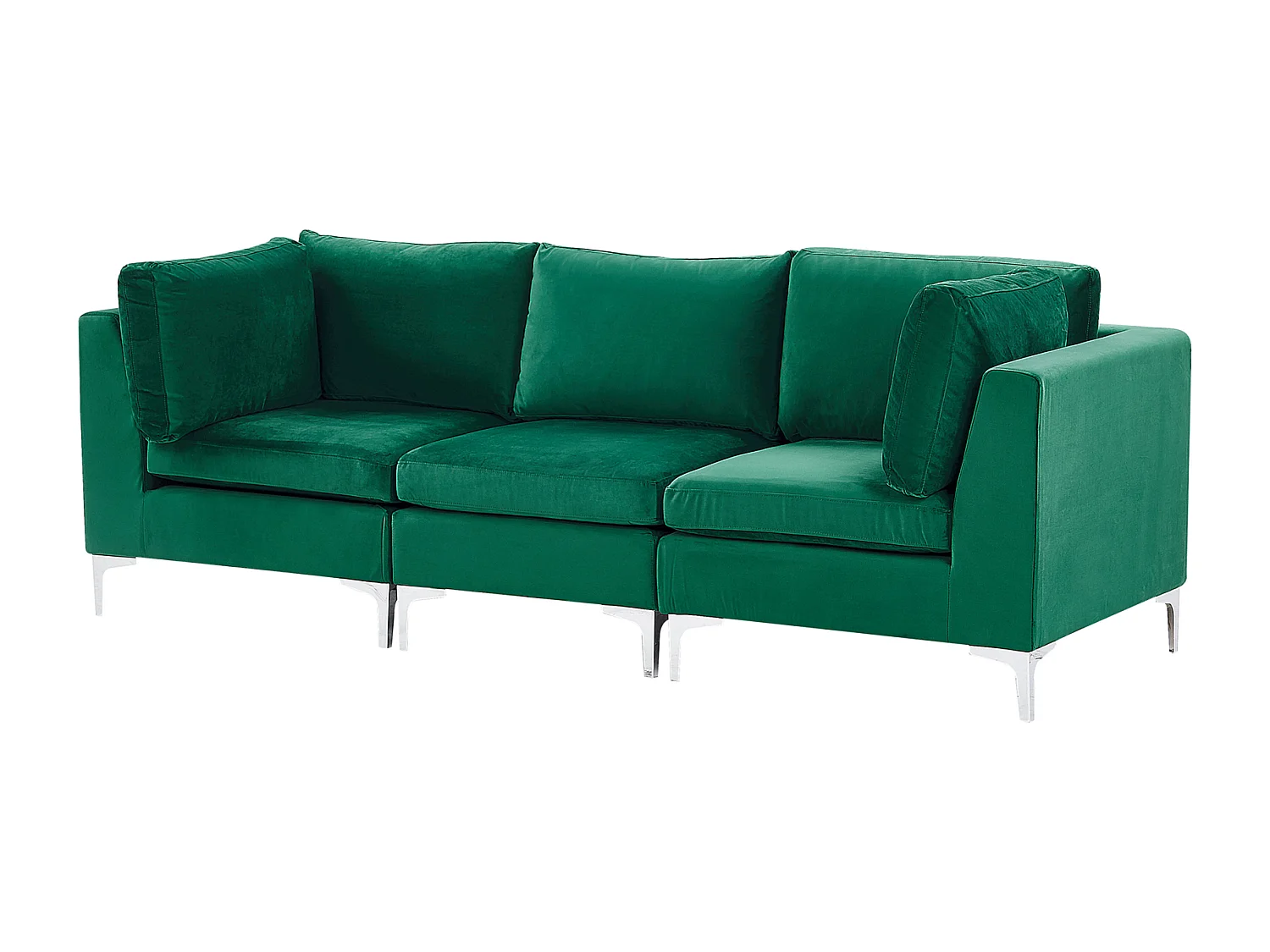Canapé modulable 3 places EVJA Velours Vert