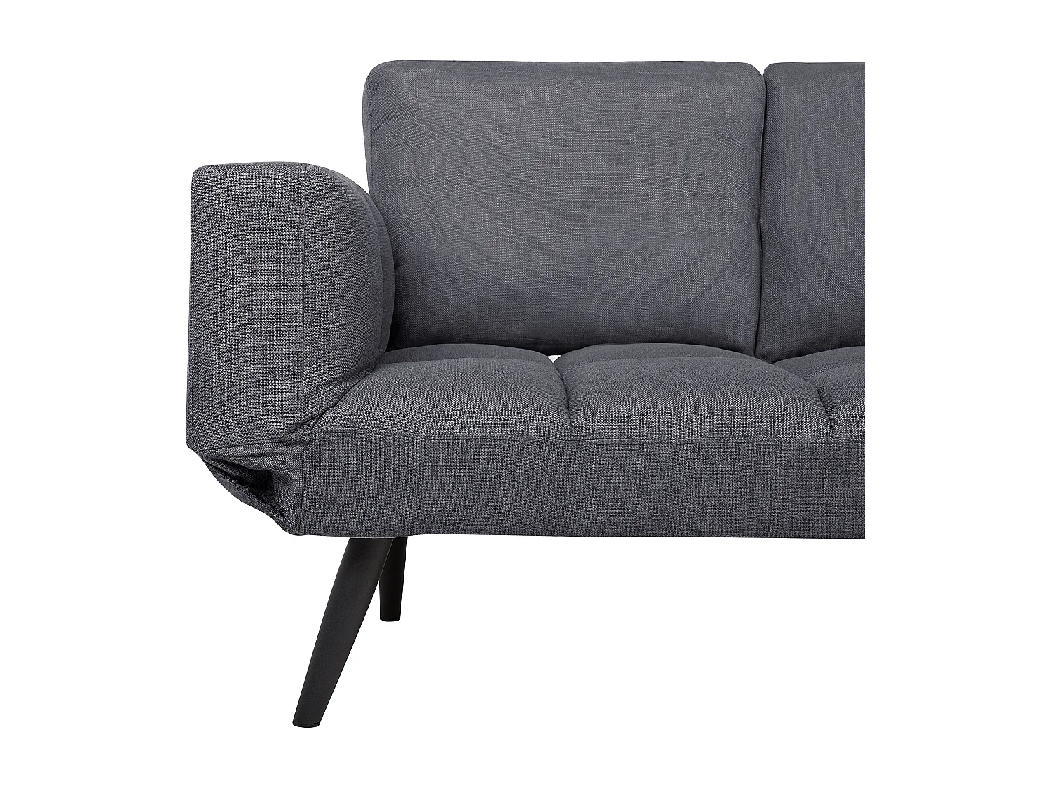 Canapé-lit 2 places BREKKE Tissu Gris foncé