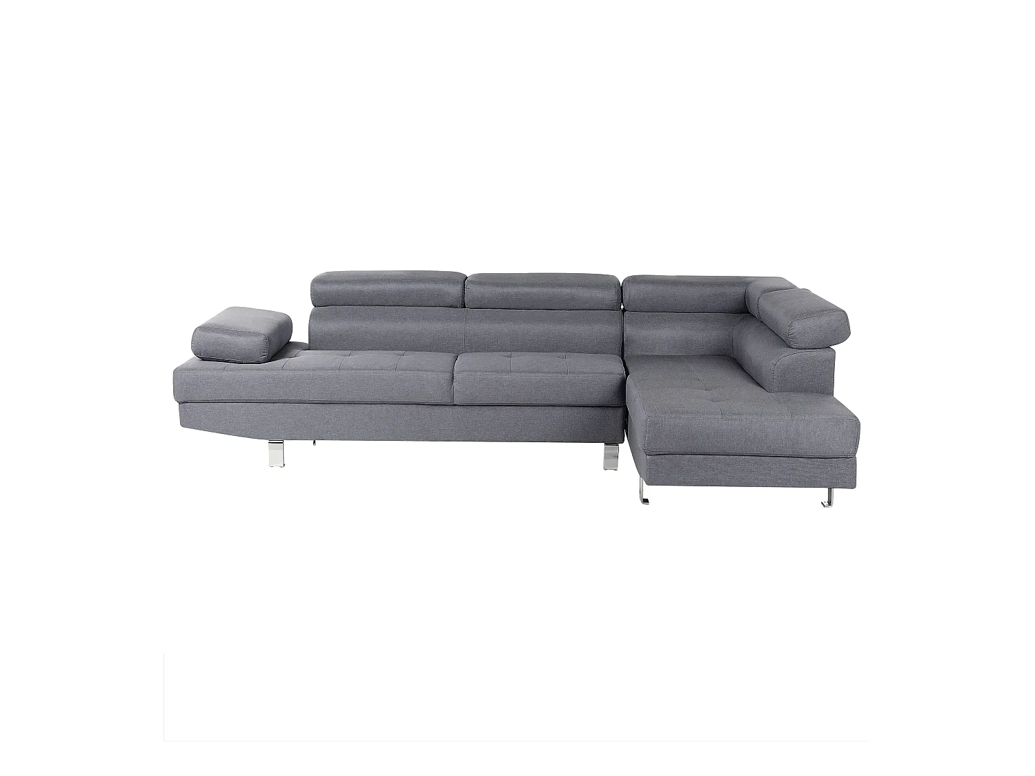 - Canapé d'Angle - Norrea - Tissu, Gris