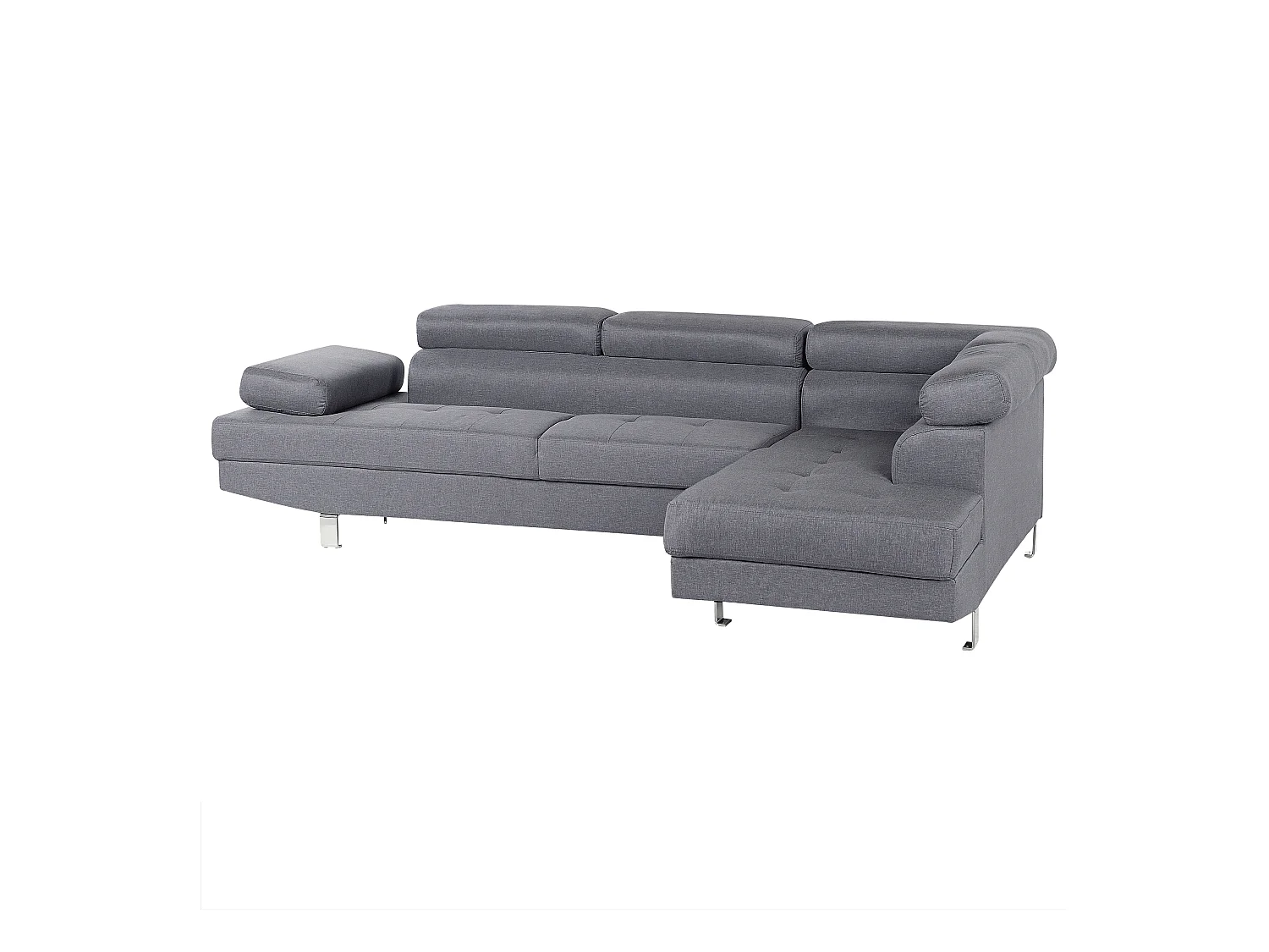 - Canapé d'Angle - Norrea - Tissu, Gris