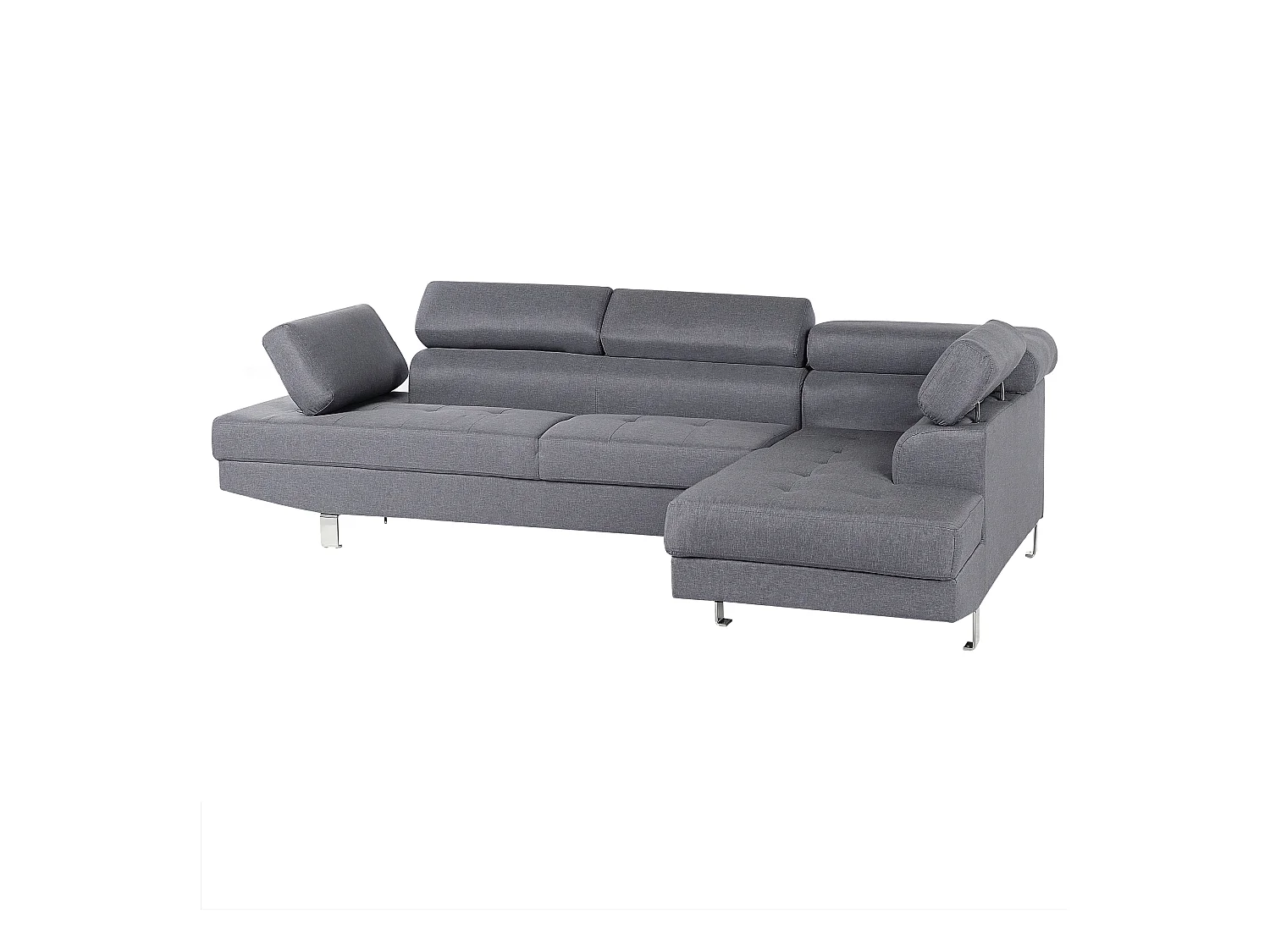 - Canapé d'Angle - Norrea - Tissu, Gris