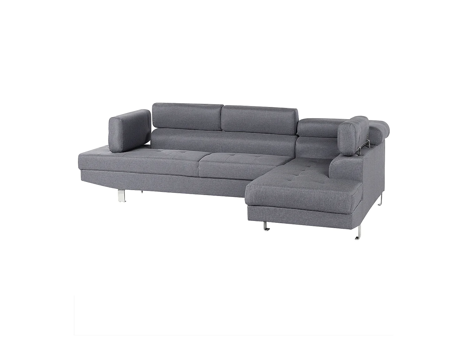 - Canapé d'Angle - Norrea - Tissu, Gris