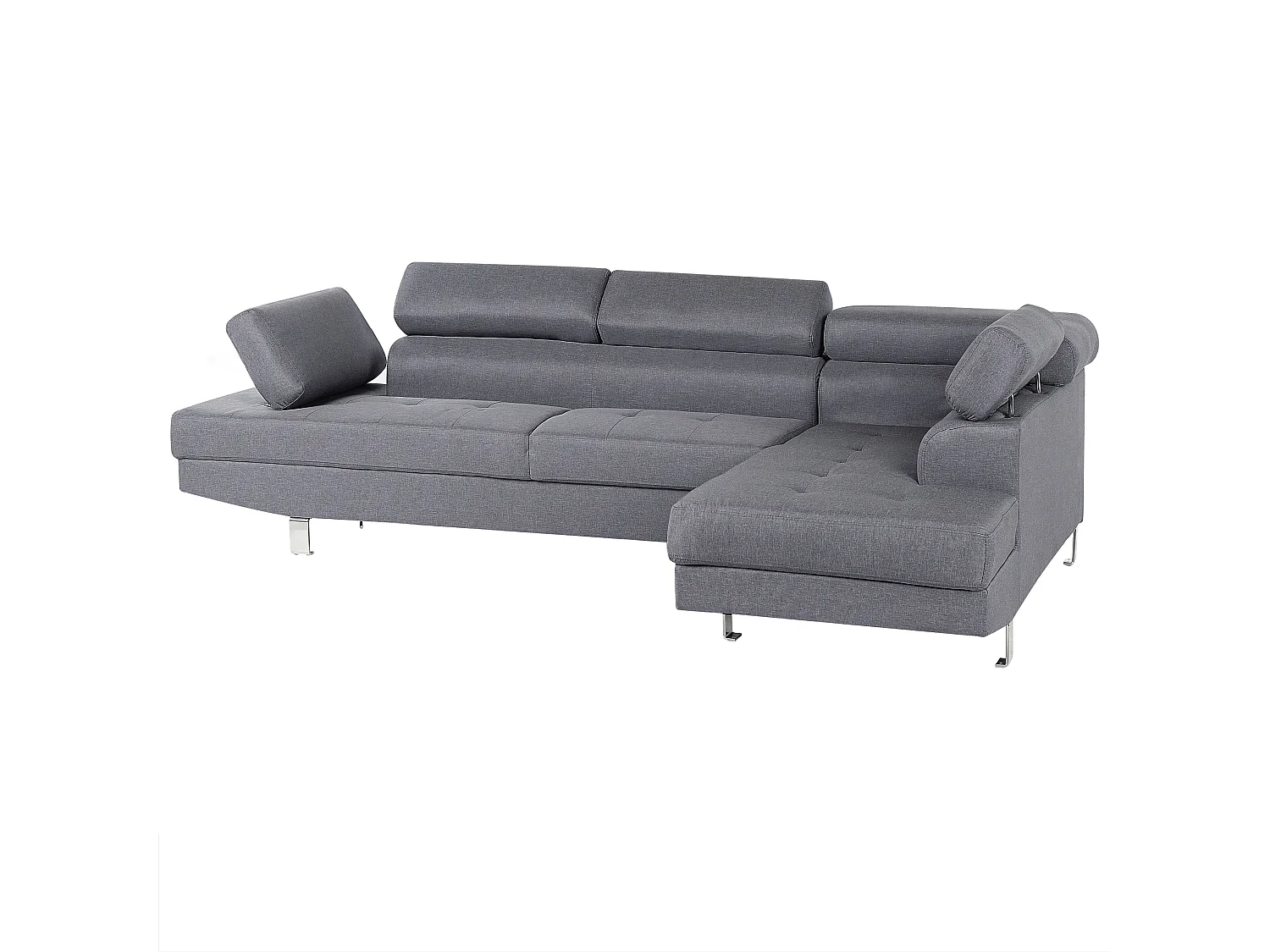 - Canapé d'Angle - Norrea - Tissu, Gris