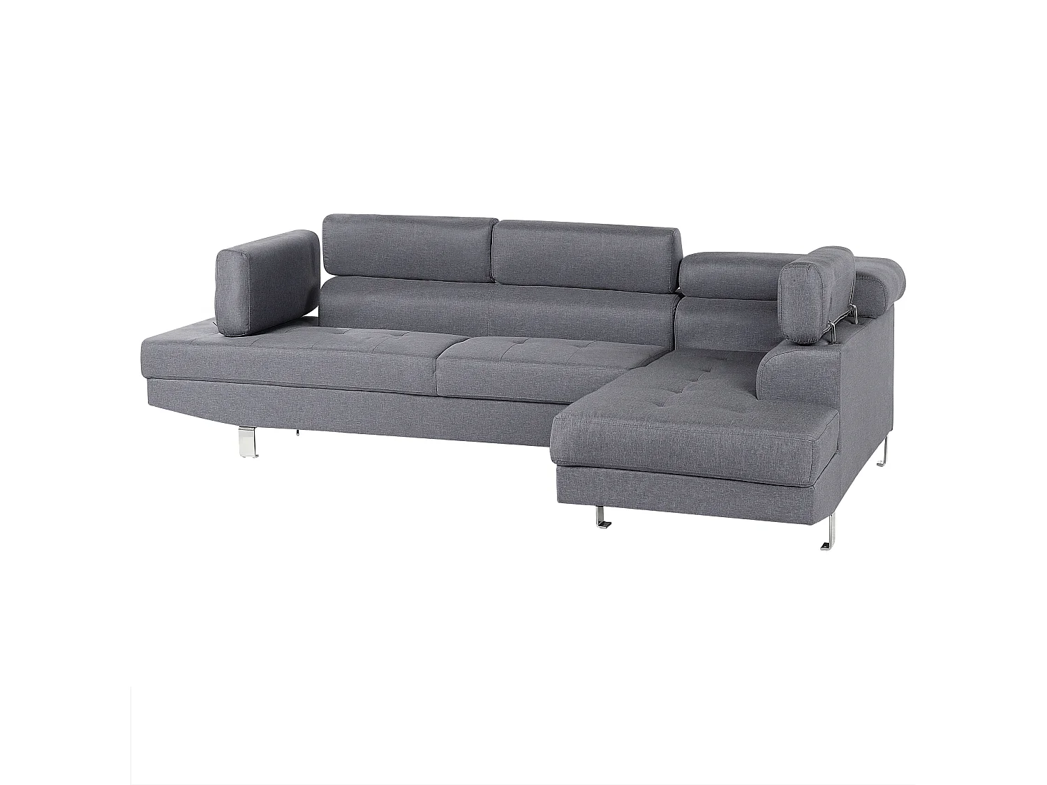 - Canapé d'Angle - Norrea - Tissu, Gris