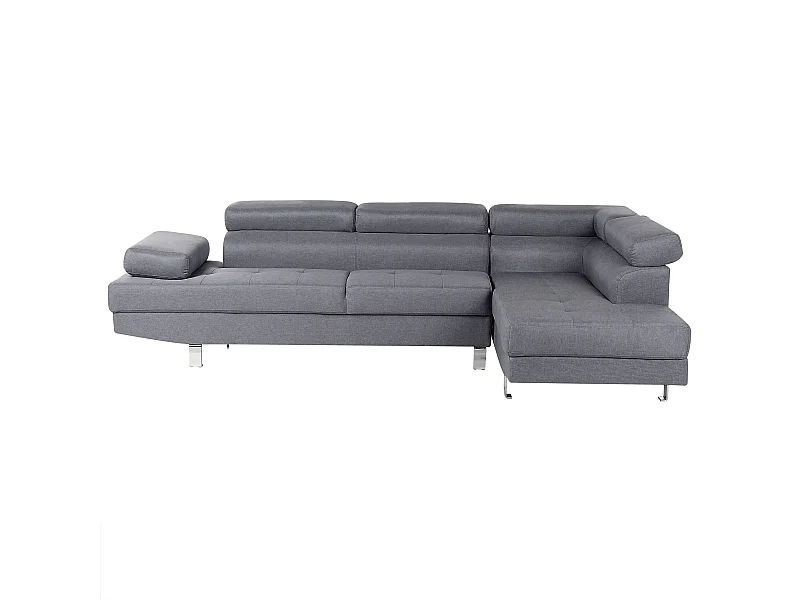 - Canapé d'Angle - Norrea - Tissu, Gris