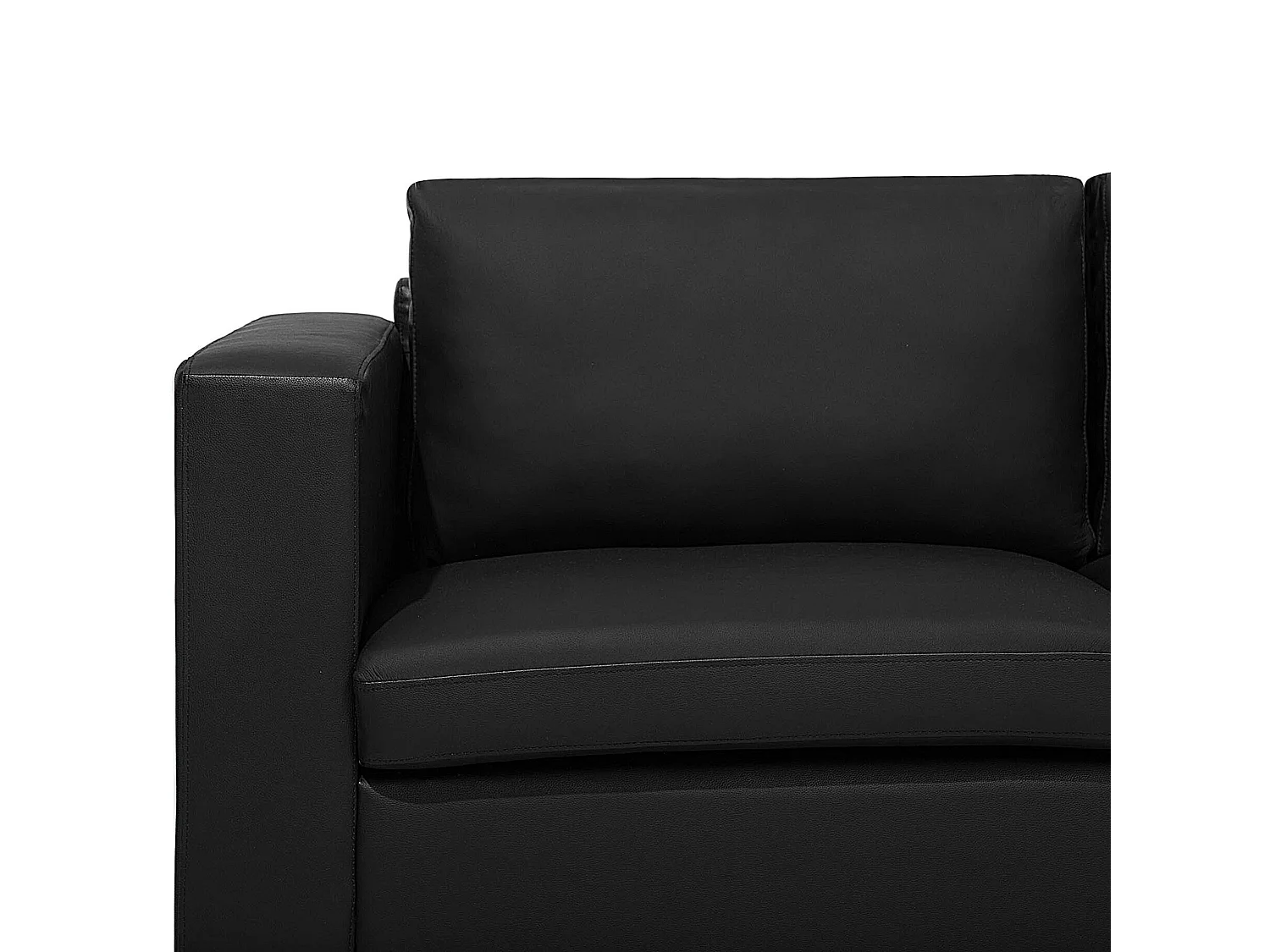 Canapé 3 places HELSINKI Cuir Noir