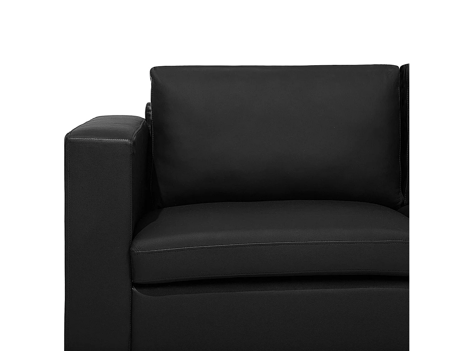 Canapé 3 places HELSINKI Cuir Noir