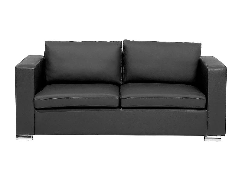 Canapé 3 places HELSINKI Cuir Noir
