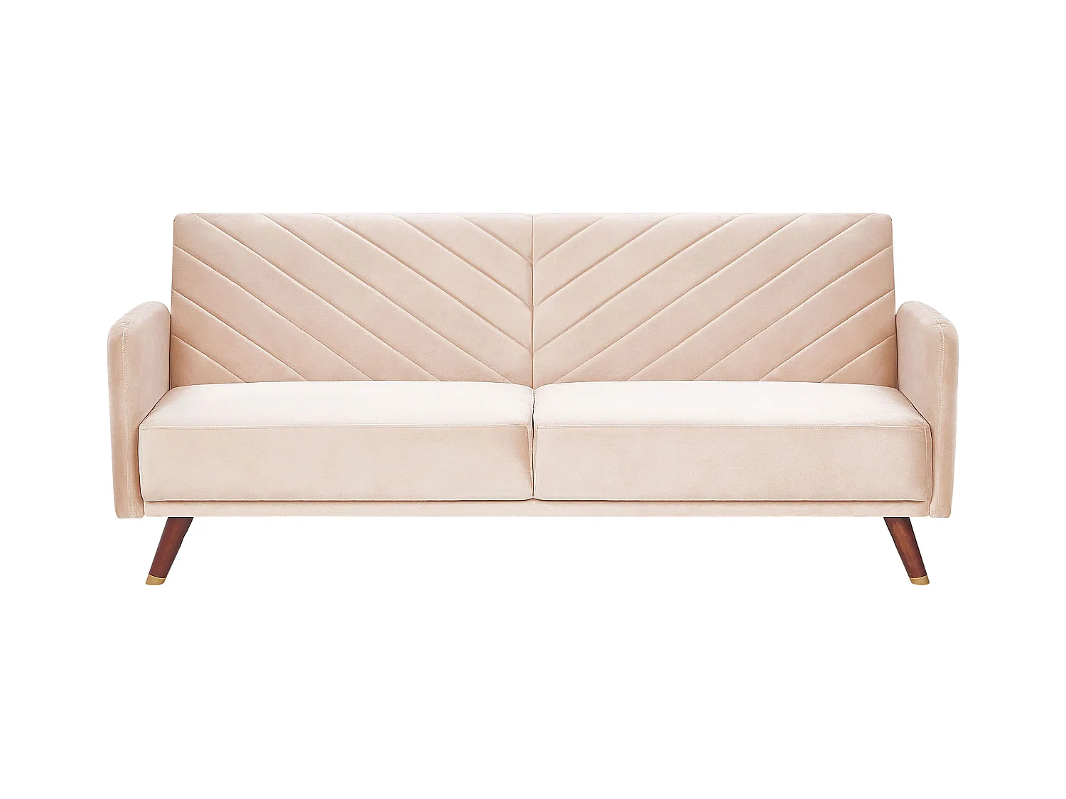 Slaapbank SENJA Fluweel Beige 3-zitter