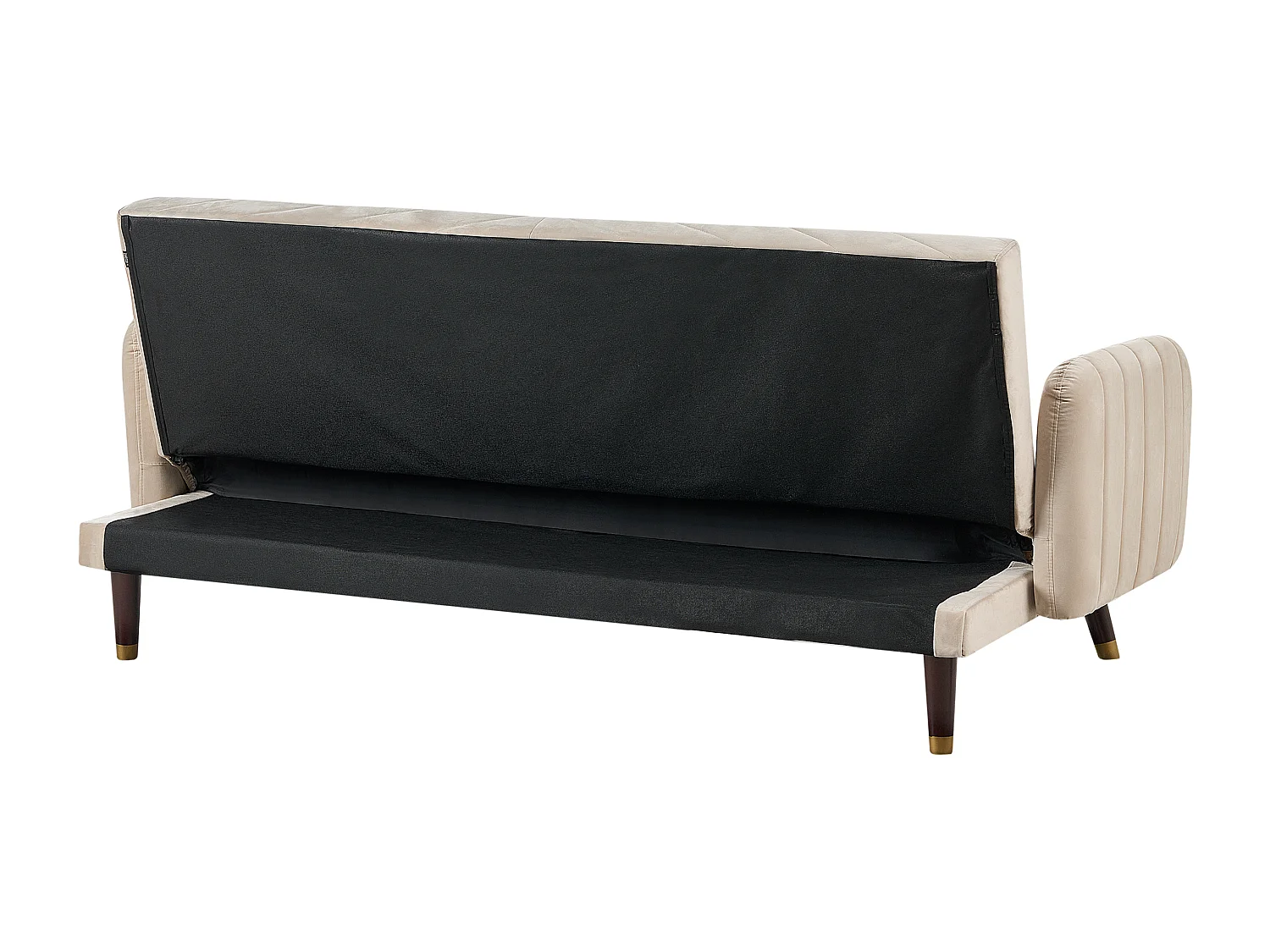 Slaapbank SENJA Fluweel Beige 3-zitter