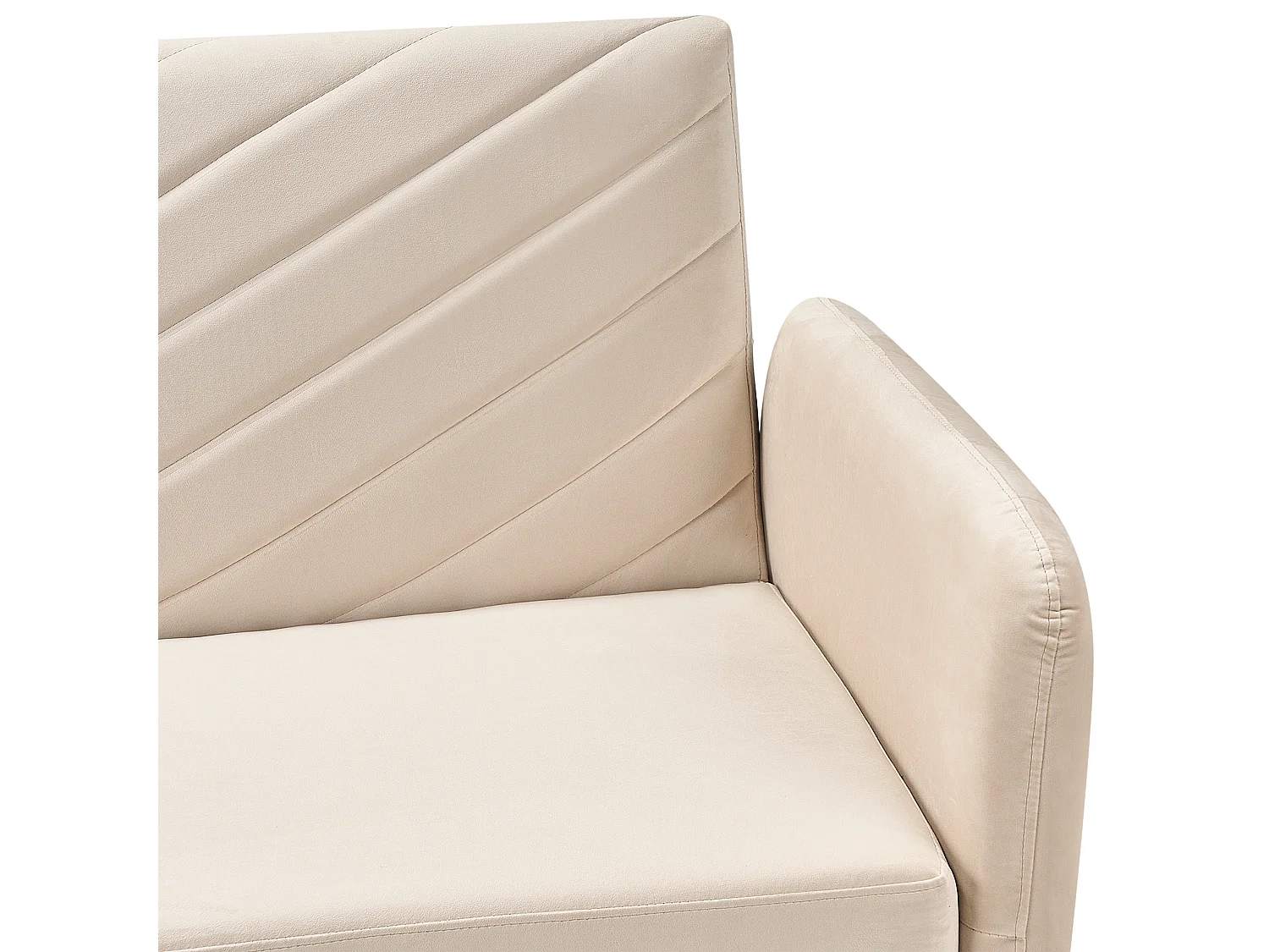 Slaapbank SENJA Fluweel Beige 3-zitter