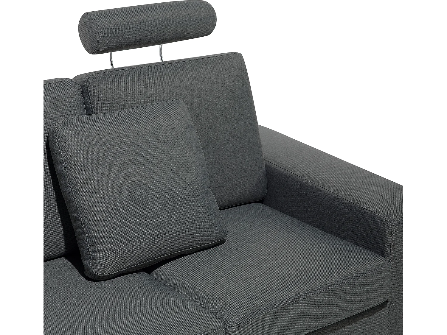 Hoekbank STOCKHOLM Stof Donkergrijs 6-zitter Rechterzijde