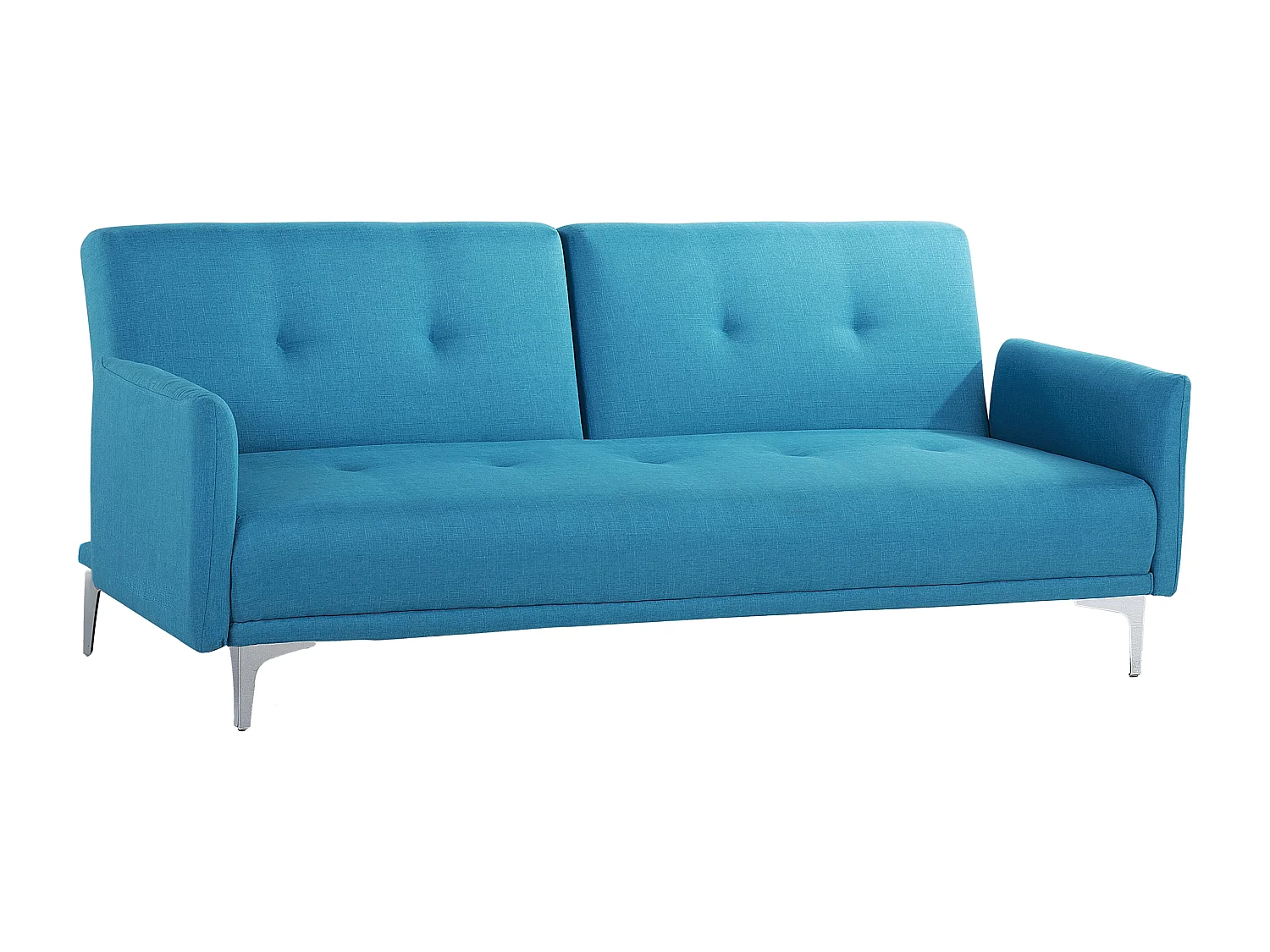 Sofá-cama LUCAN Tecido Azul turquesa 3 lugares