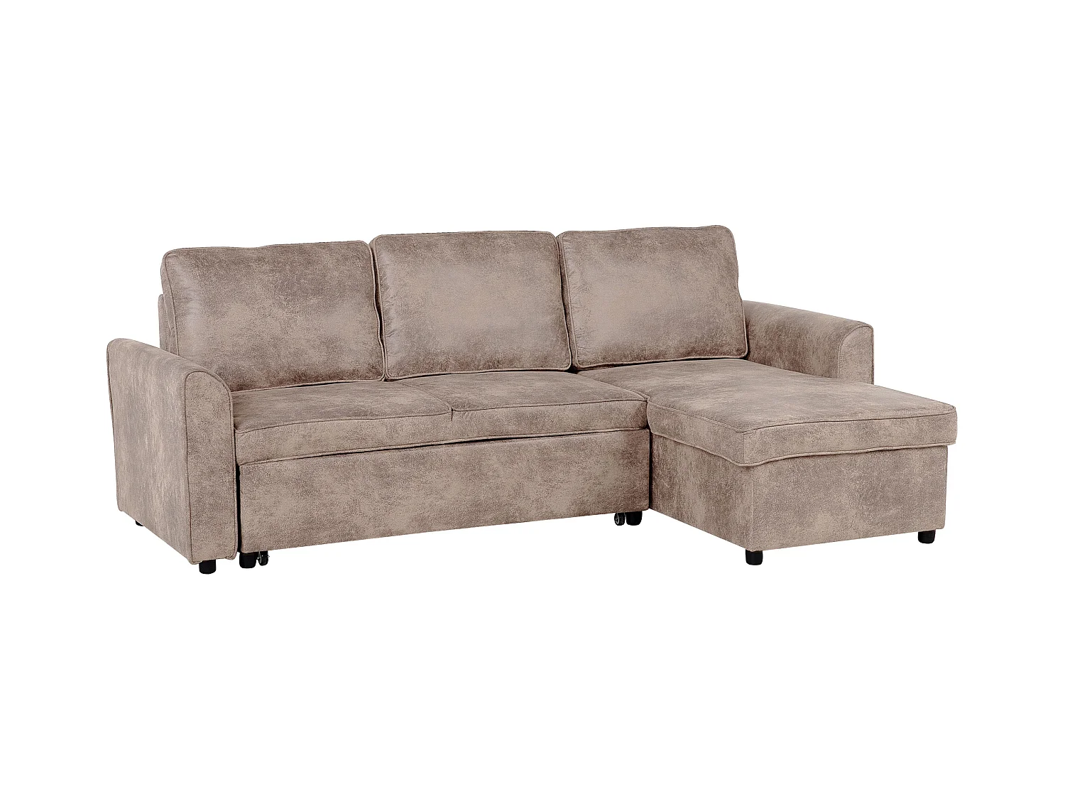 Canapé angle à Gauche - Nesna - Avec Rangement, cuir PU Marron