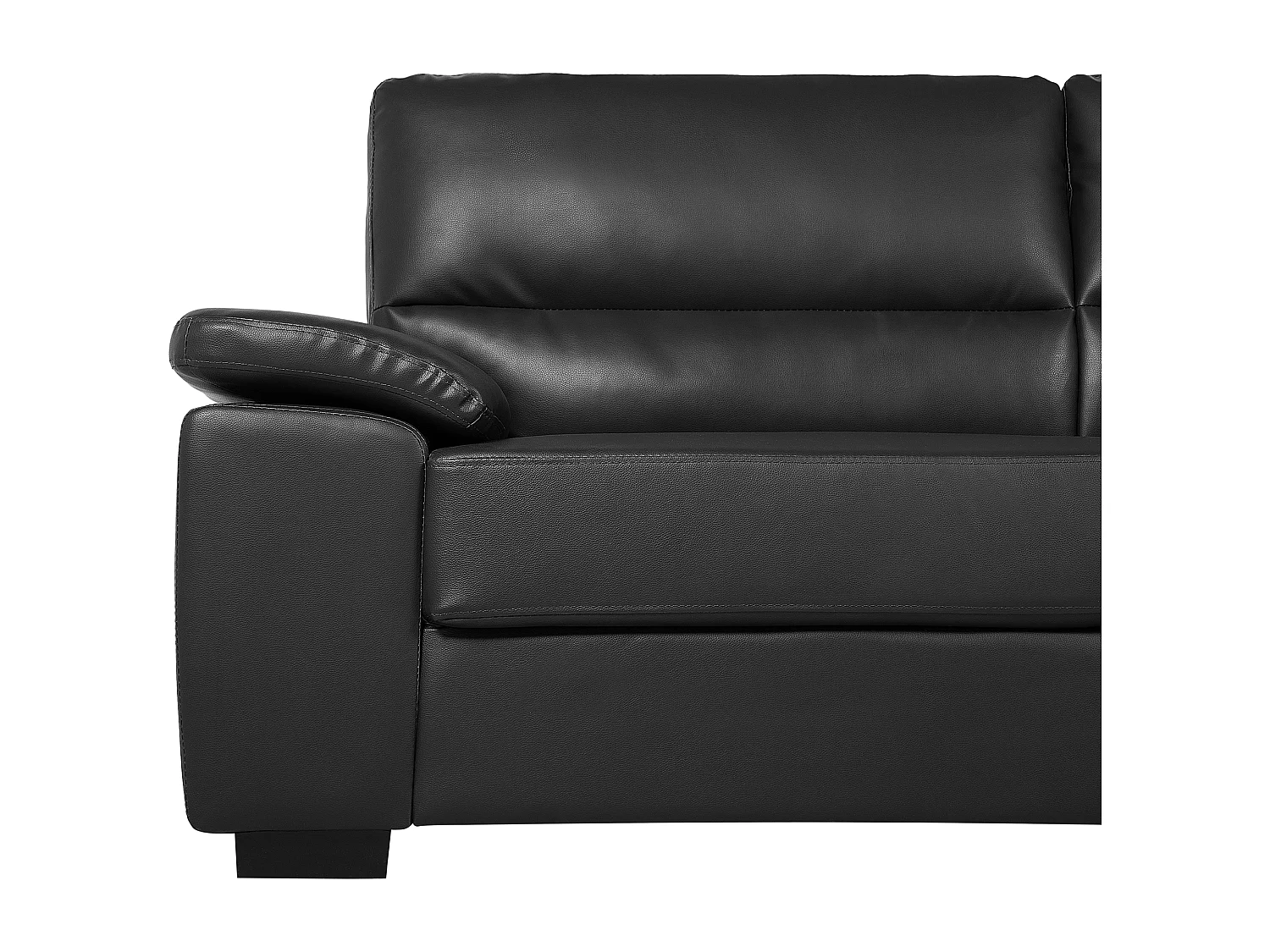 Canapé 3 places VOGAR Cuir PU Noir