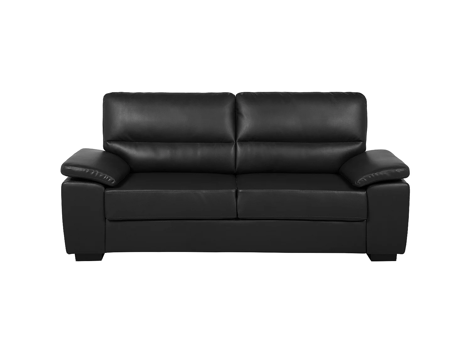 Sofa VOGAR Kunstleder Schwarz 3-Sitzer