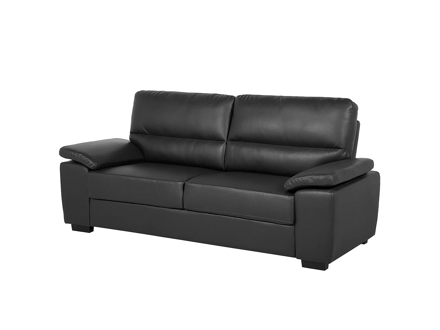 Sofa VOGAR Kunstleder Schwarz 3-Sitzer