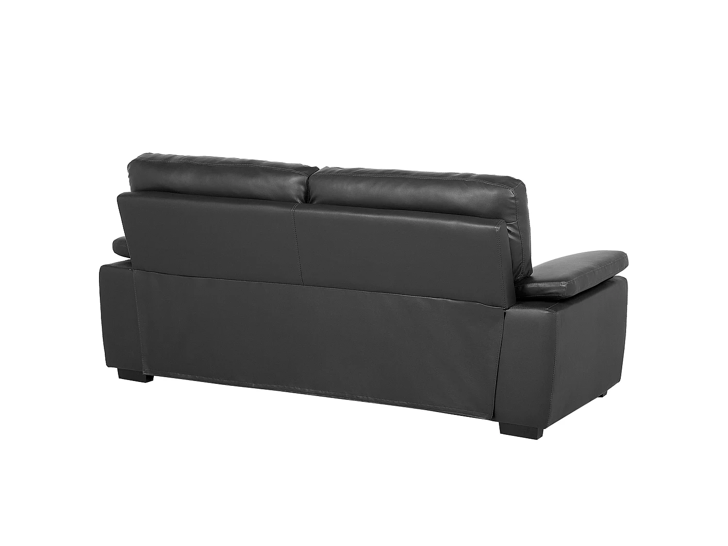 Sofa VOGAR Kunstleder Schwarz 3-Sitzer