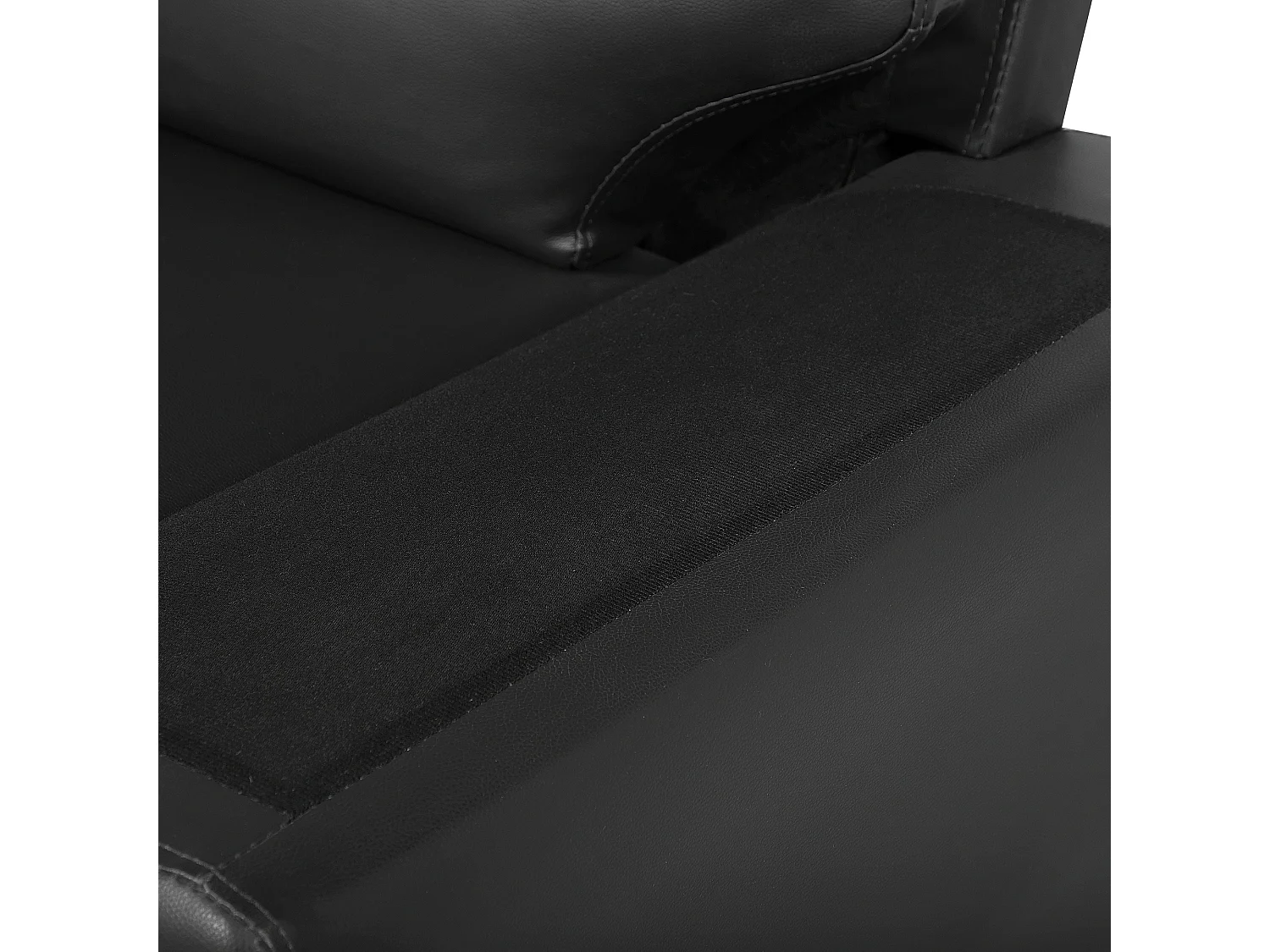 Sofa VOGAR Kunstleder Schwarz 3-Sitzer
