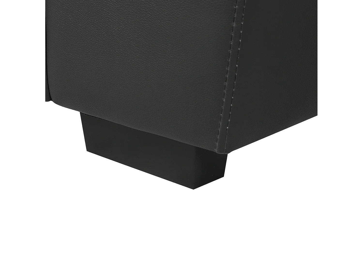 Sofa VOGAR Kunstleder Schwarz 3-Sitzer