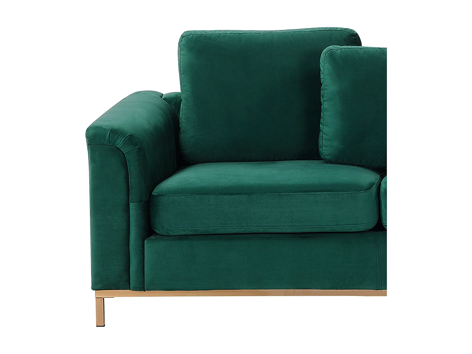 Sofá esquinero OSLO Terciopelo Verde oscuro 4 plazas Izquierda