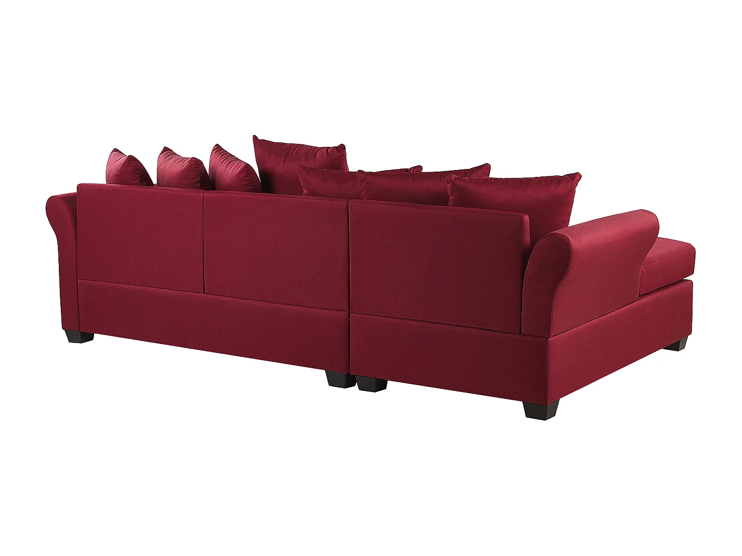 Hoekbank VIKNA Stof Donkerrood 3-zitter Rechterzijde