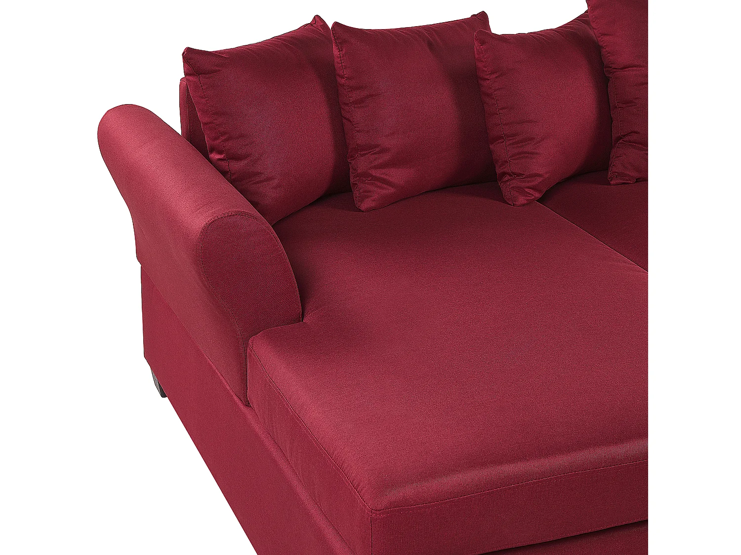 Hoekbank VIKNA Stof Donkerrood 3-zitter Rechterzijde