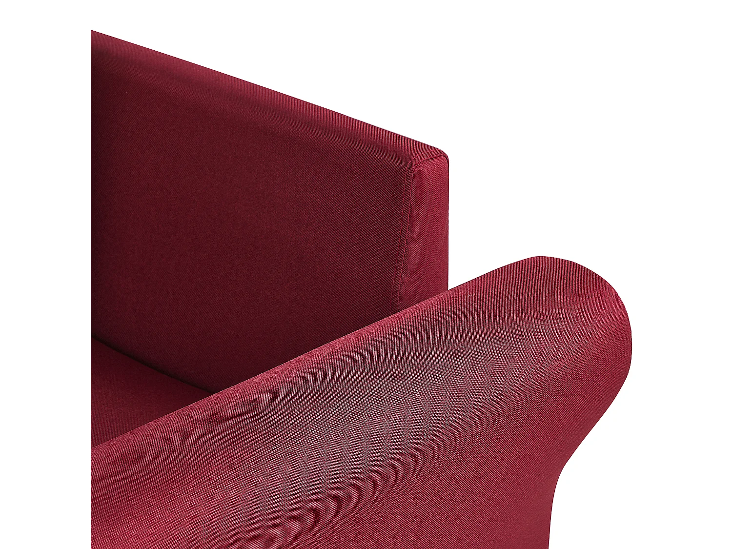 Sofá de canto VIKNA Tecido Vermelho escuro 3 lugares à direita
