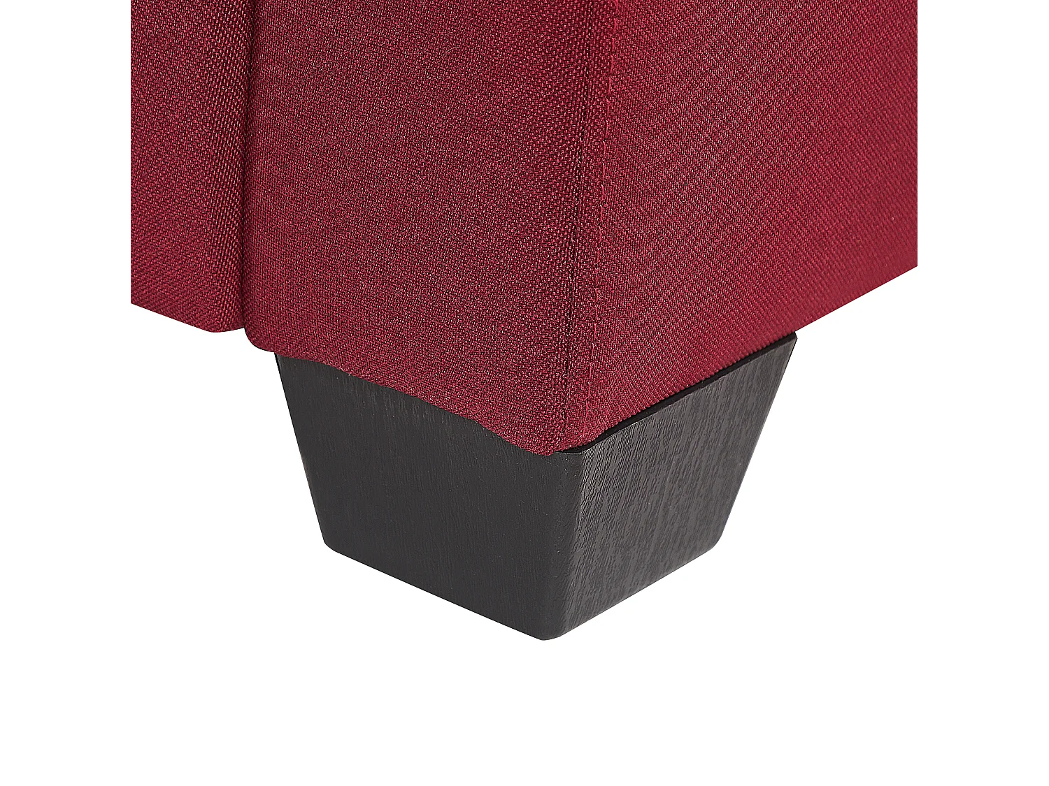 Sofá de canto VIKNA Tecido Vermelho escuro 3 lugares à direita