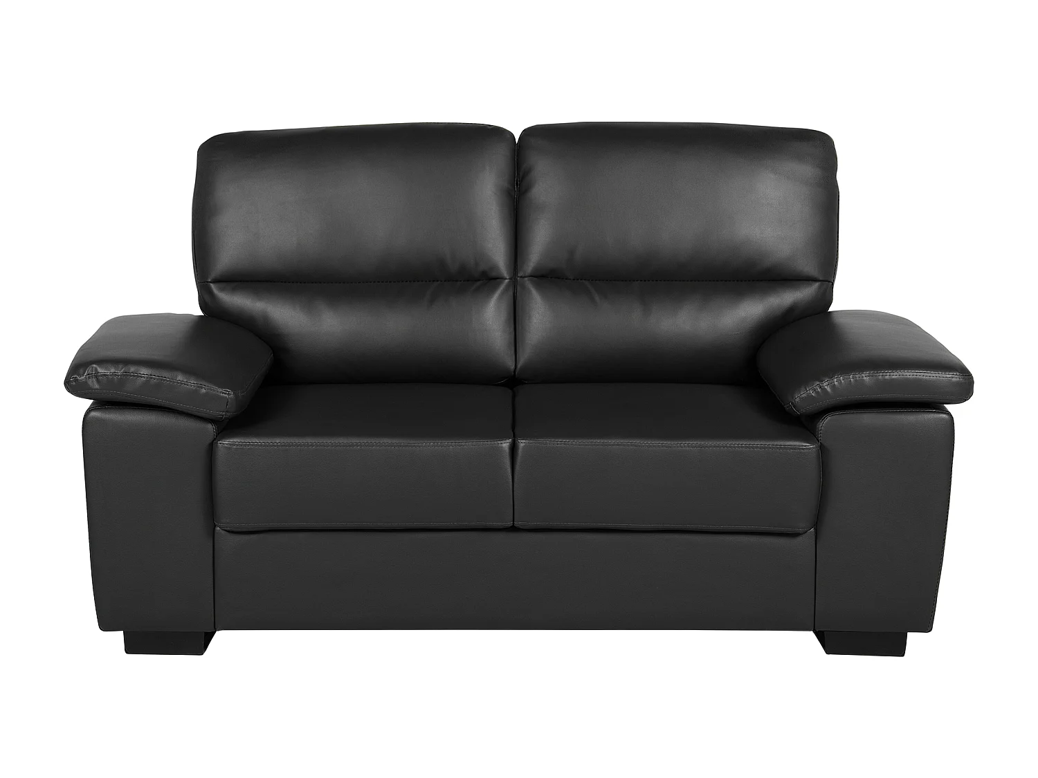 Sofa VOGAR Ekoskóra Czarny dla 2 osób