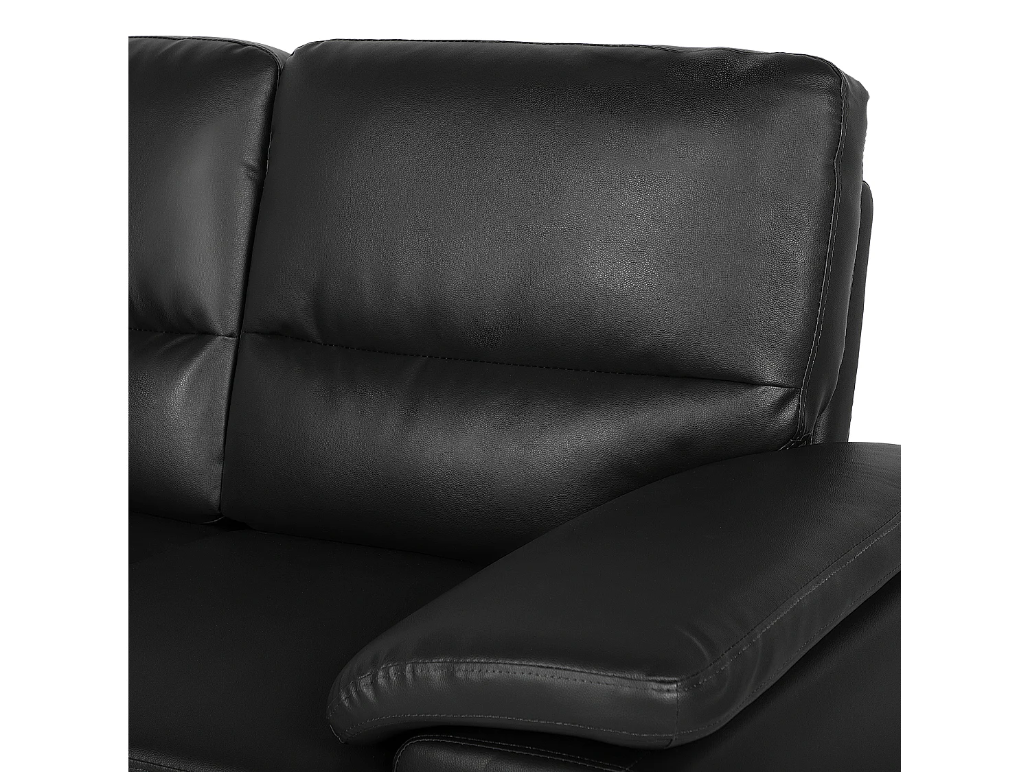 Sofa VOGAR Ekoskóra Czarny dla 2 osób