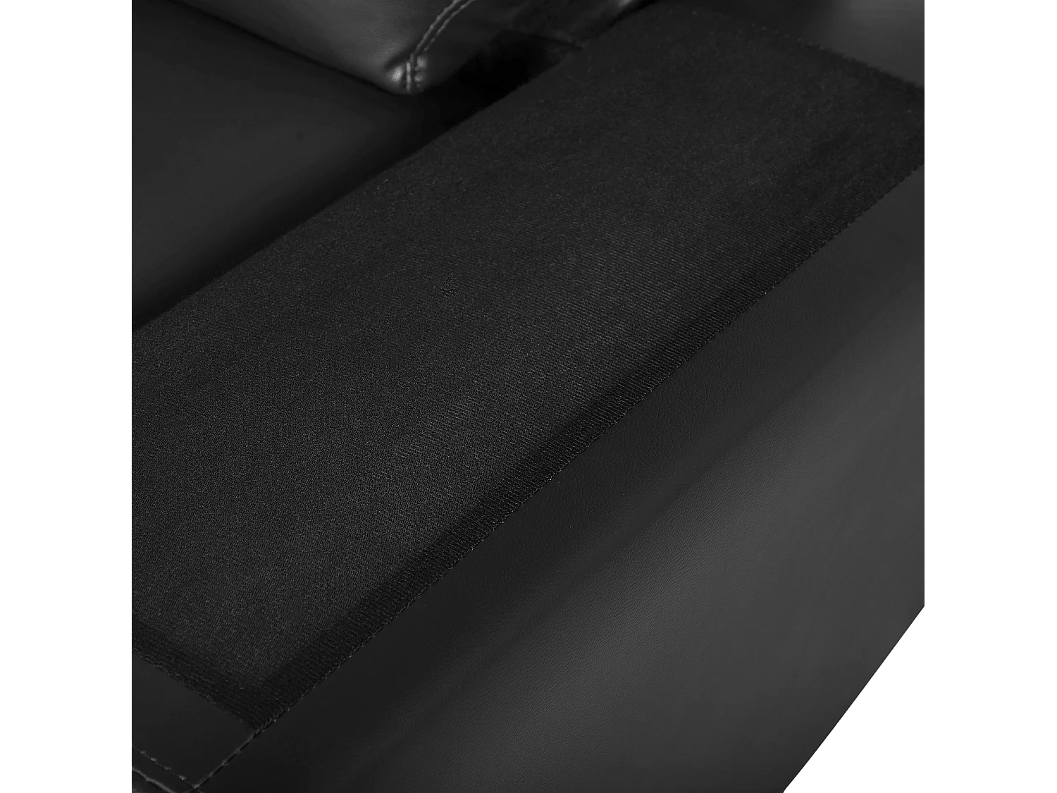 Sofa VOGAR Ekoskóra Czarny dla 2 osób