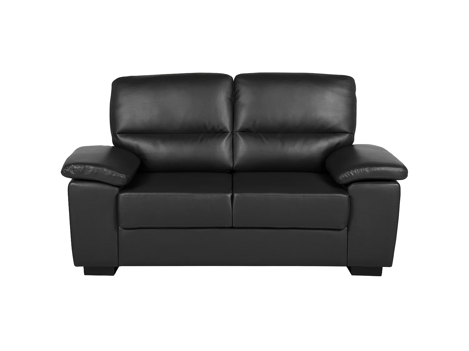 Sofa 2 Seater VOGAR Faux Leather Black
