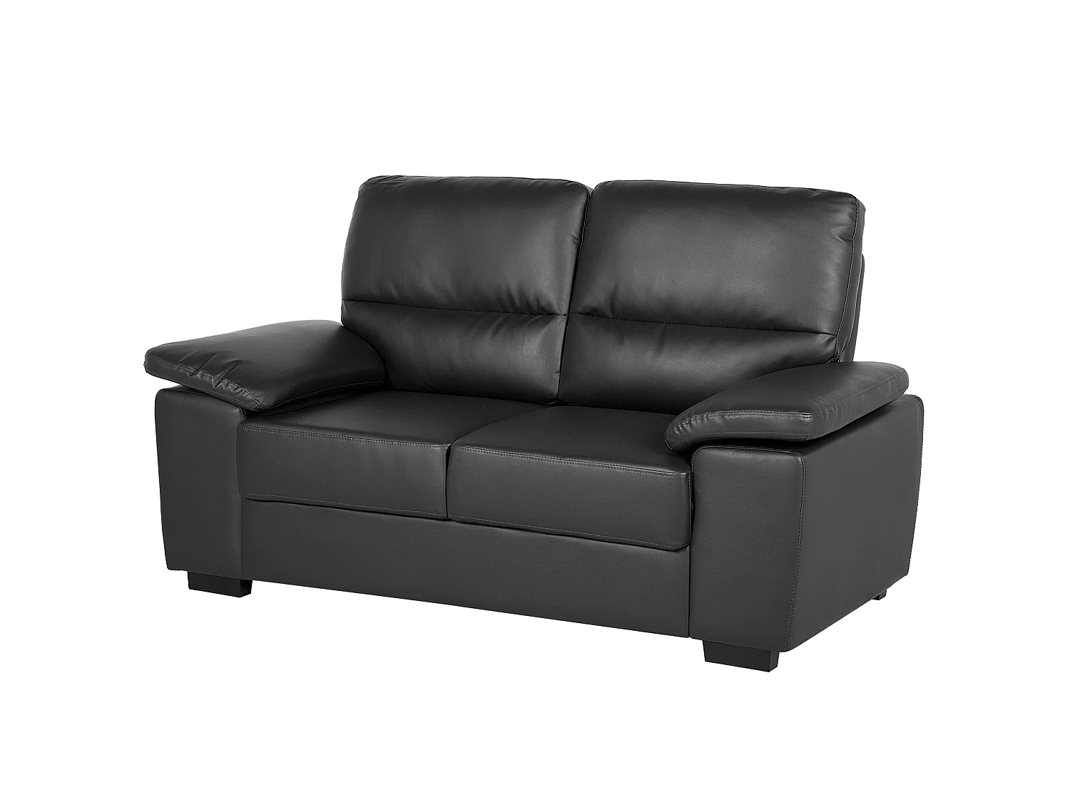 Sofa 2 Seater VOGAR Faux Leather Black