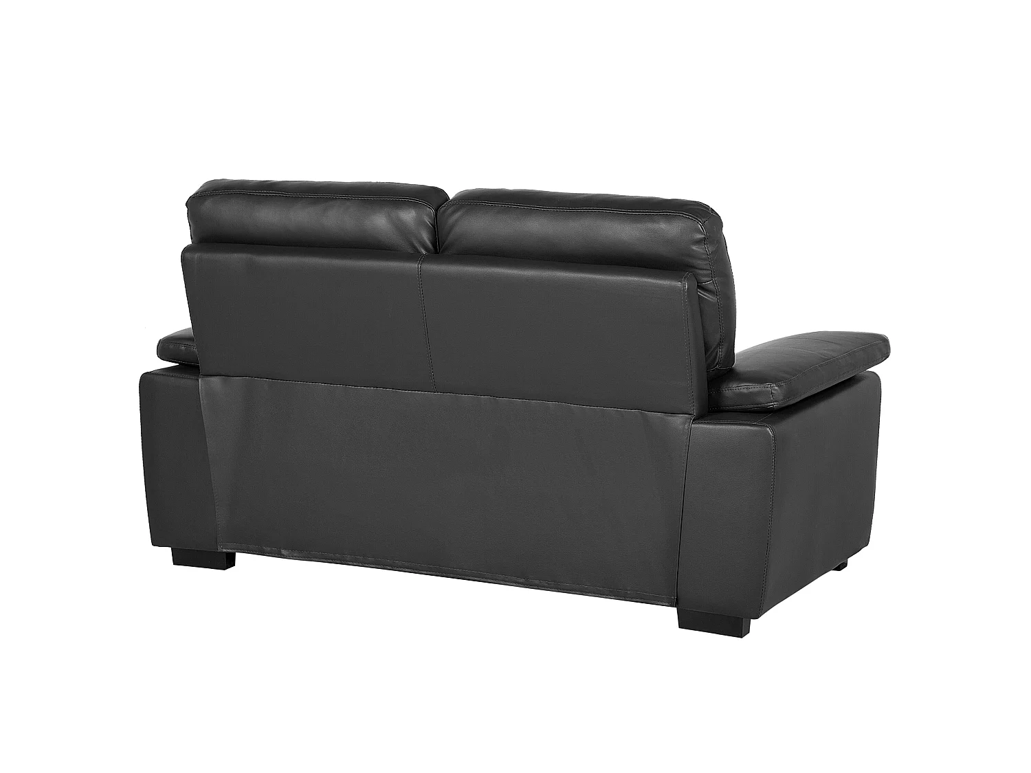 Sofa 2 Seater VOGAR Faux Leather Black