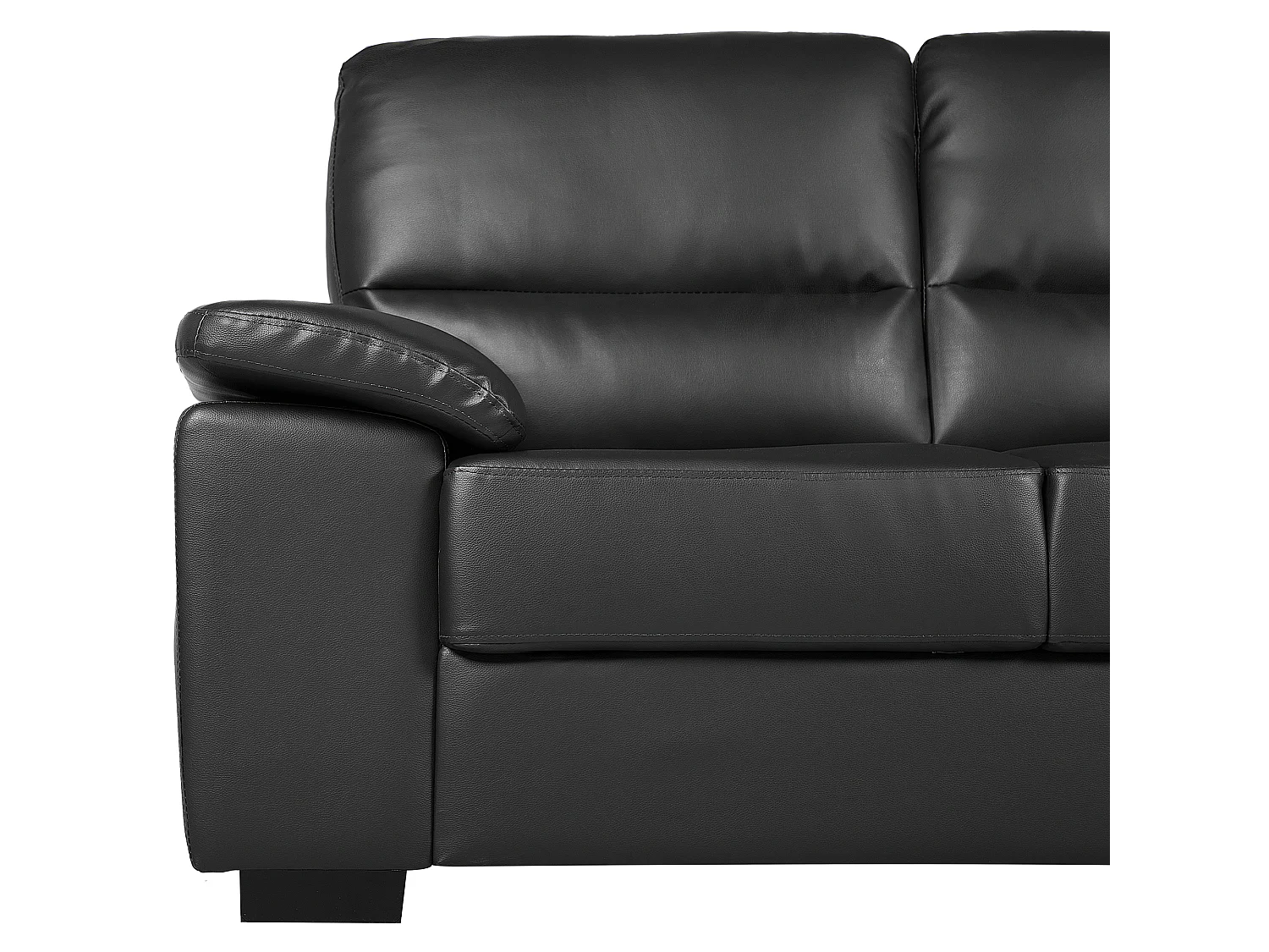 Sofa 2 Seater VOGAR Faux Leather Black