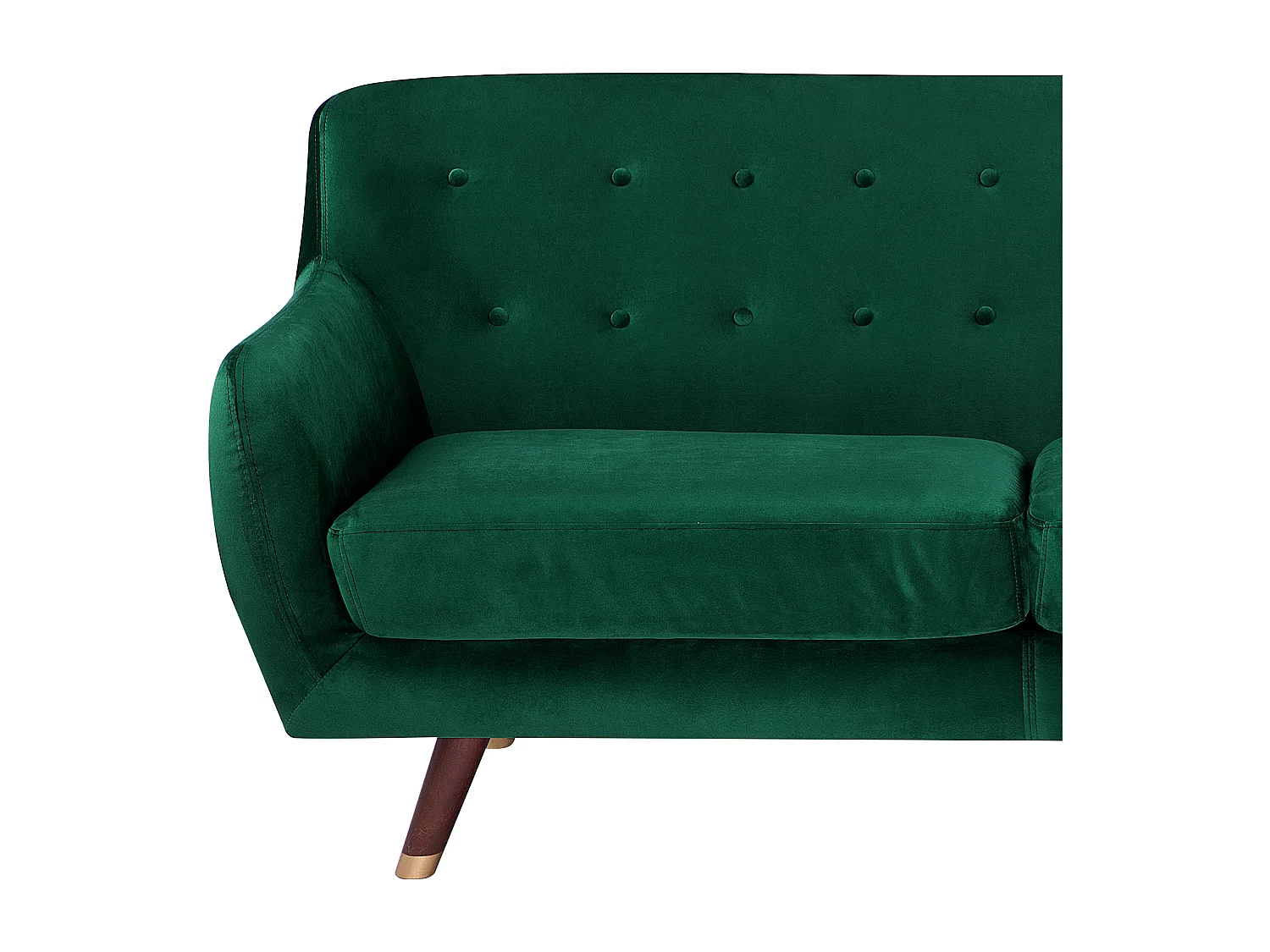 Sofá BODO Veludo Verde esmeralda 3 lugares