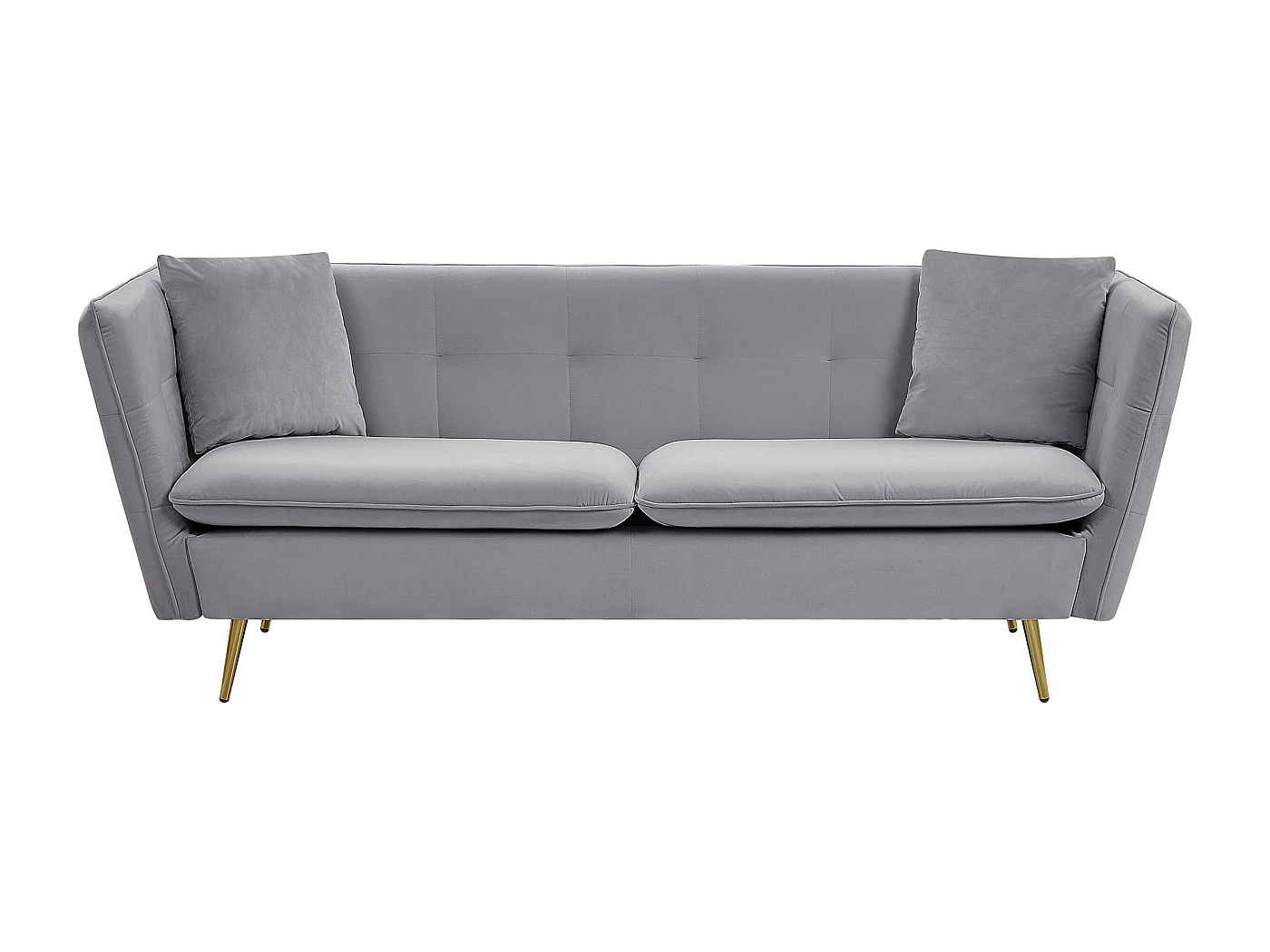 Canapé 3 places chesterfield en velours anthracite EDWINA Canapé 3 places chesterfield en velours anthracite EDWINA