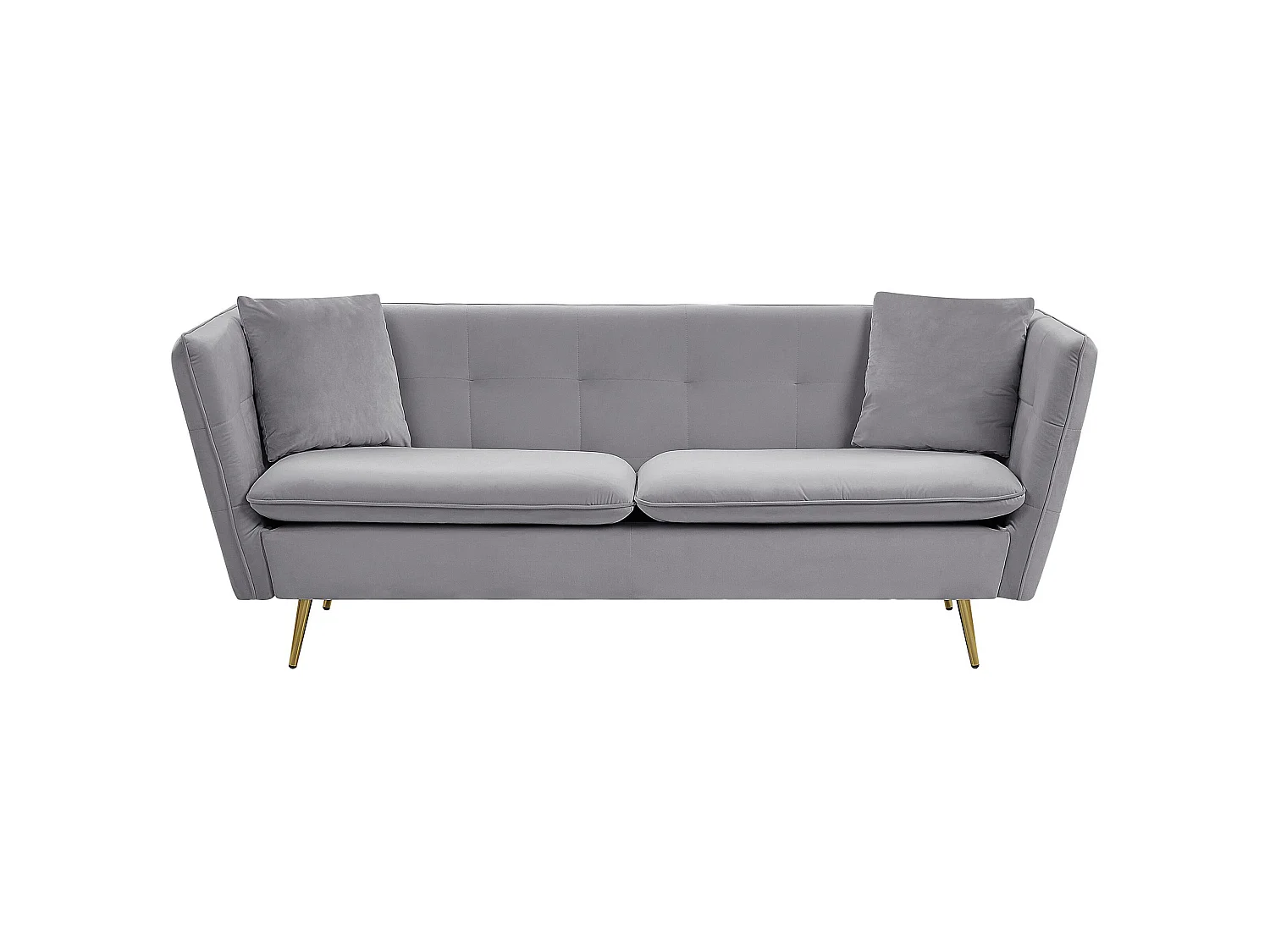 Bank FREDERICA Fluweel Grijs 3-zitter