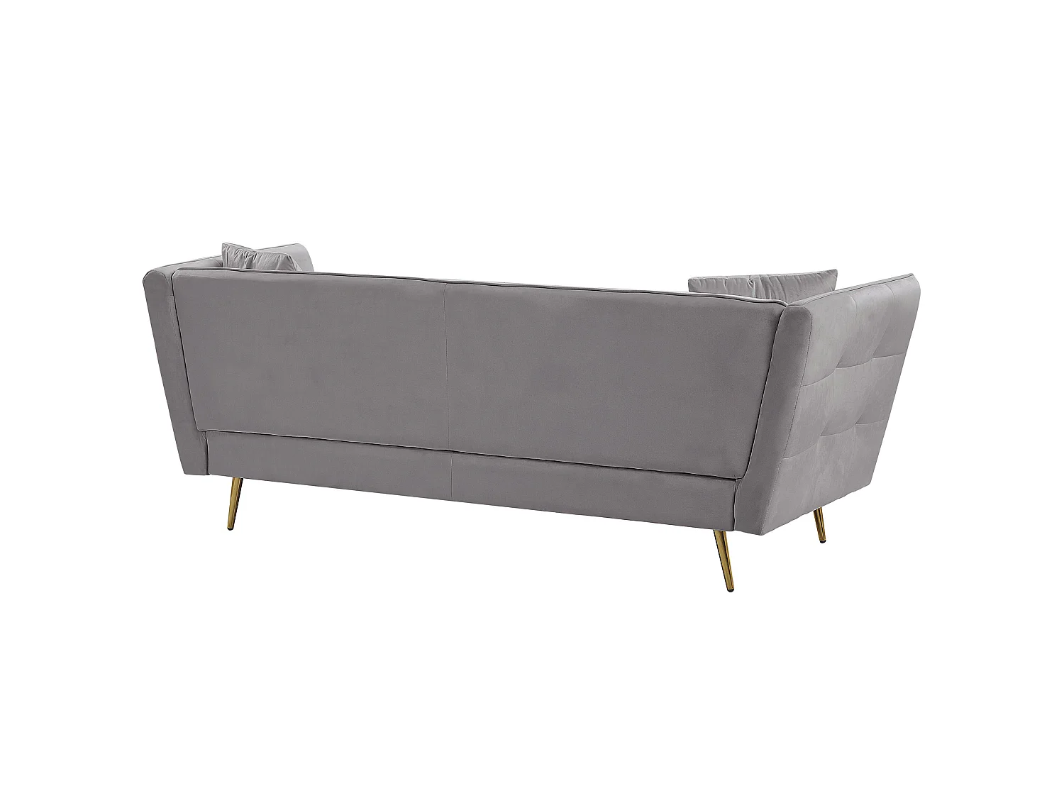 Bank FREDERICA Fluweel Grijs 3-zitter