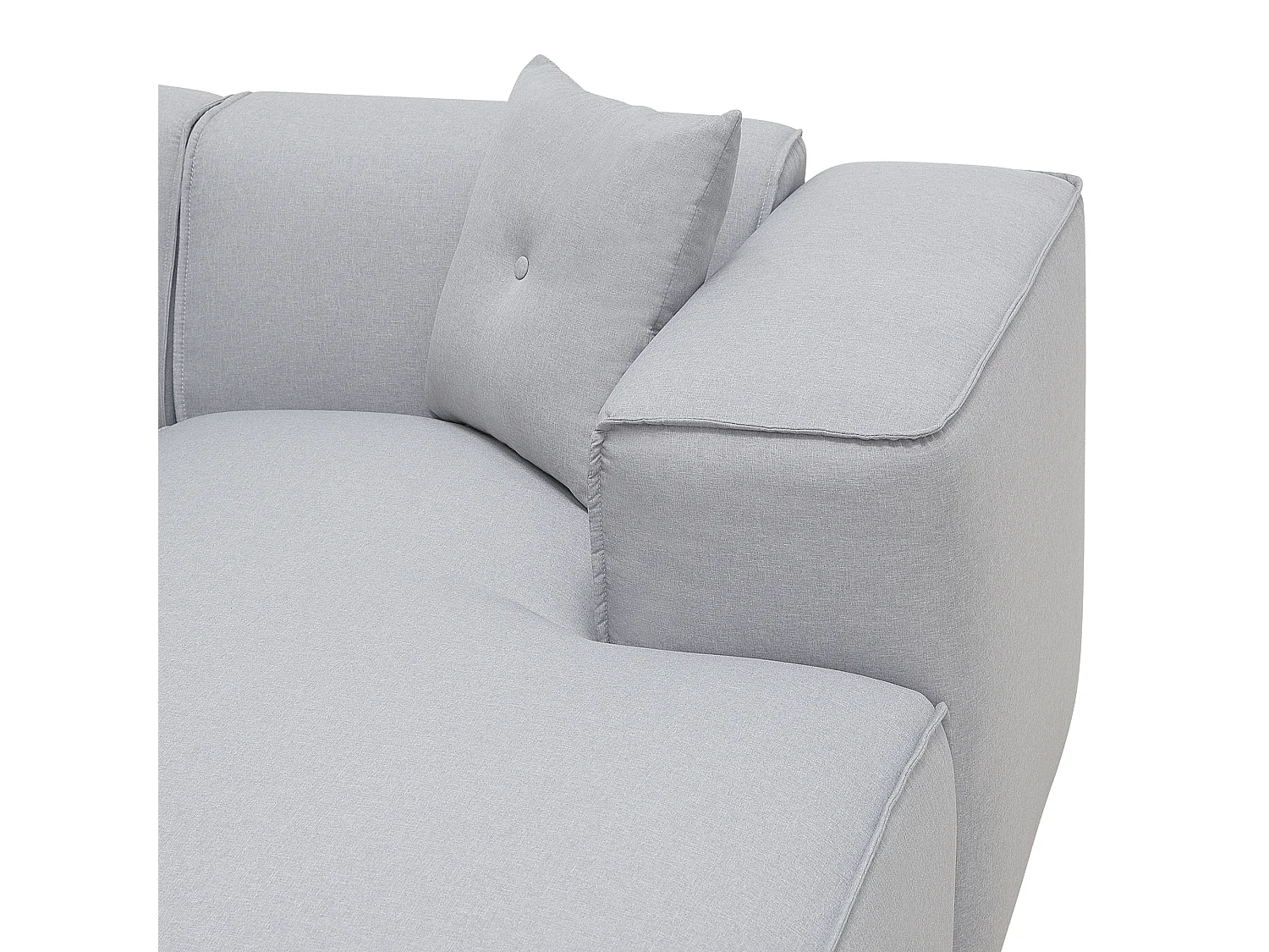 Sofá de canto DOLVA Tecido Cinzento claro 3 lugares à esquerda