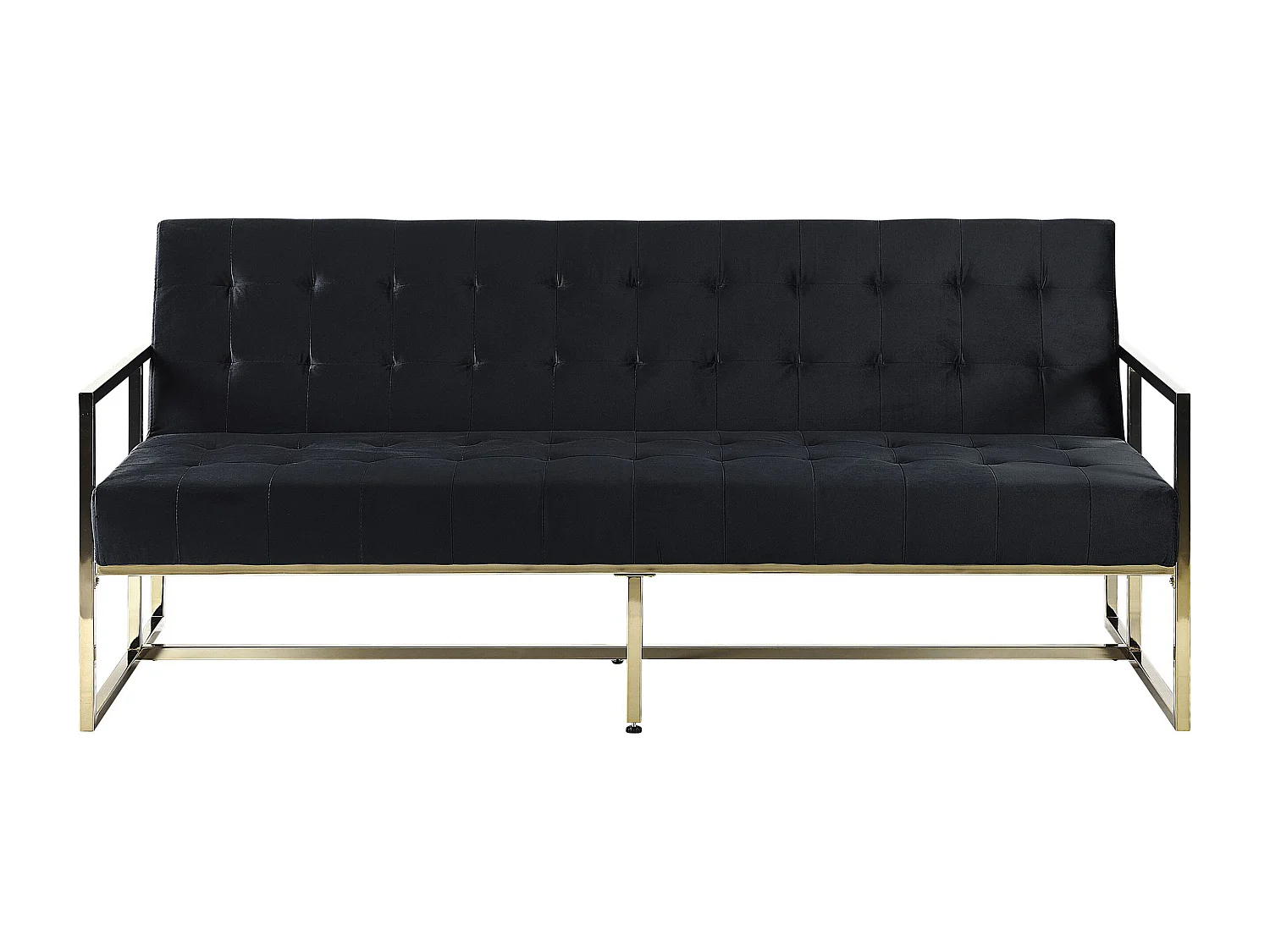 Divano letto MARSTAL Velluto Nero 3 posti