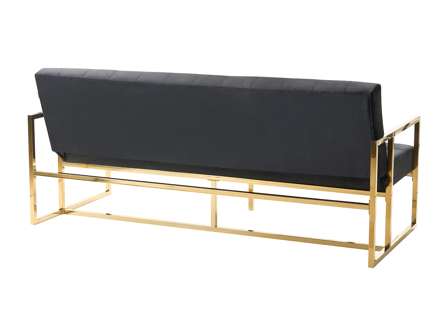 Divano letto MARSTAL Velluto Nero 3 posti