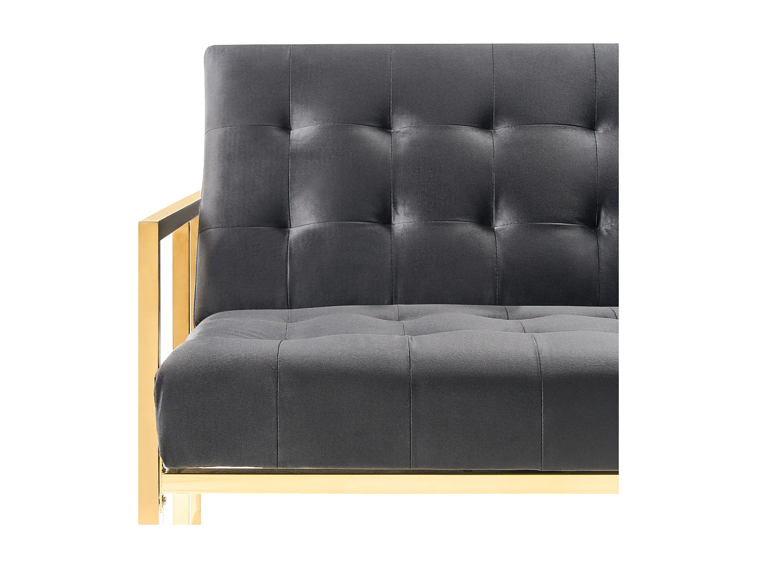 Divano letto MARSTAL Velluto Nero 3 posti