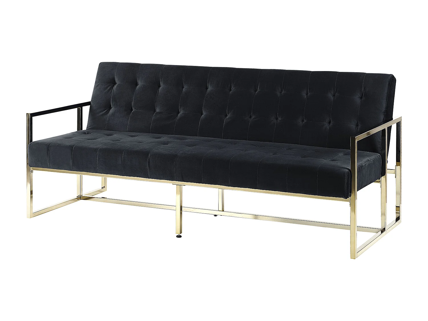 Divano letto MARSTAL Velluto Nero 3 posti