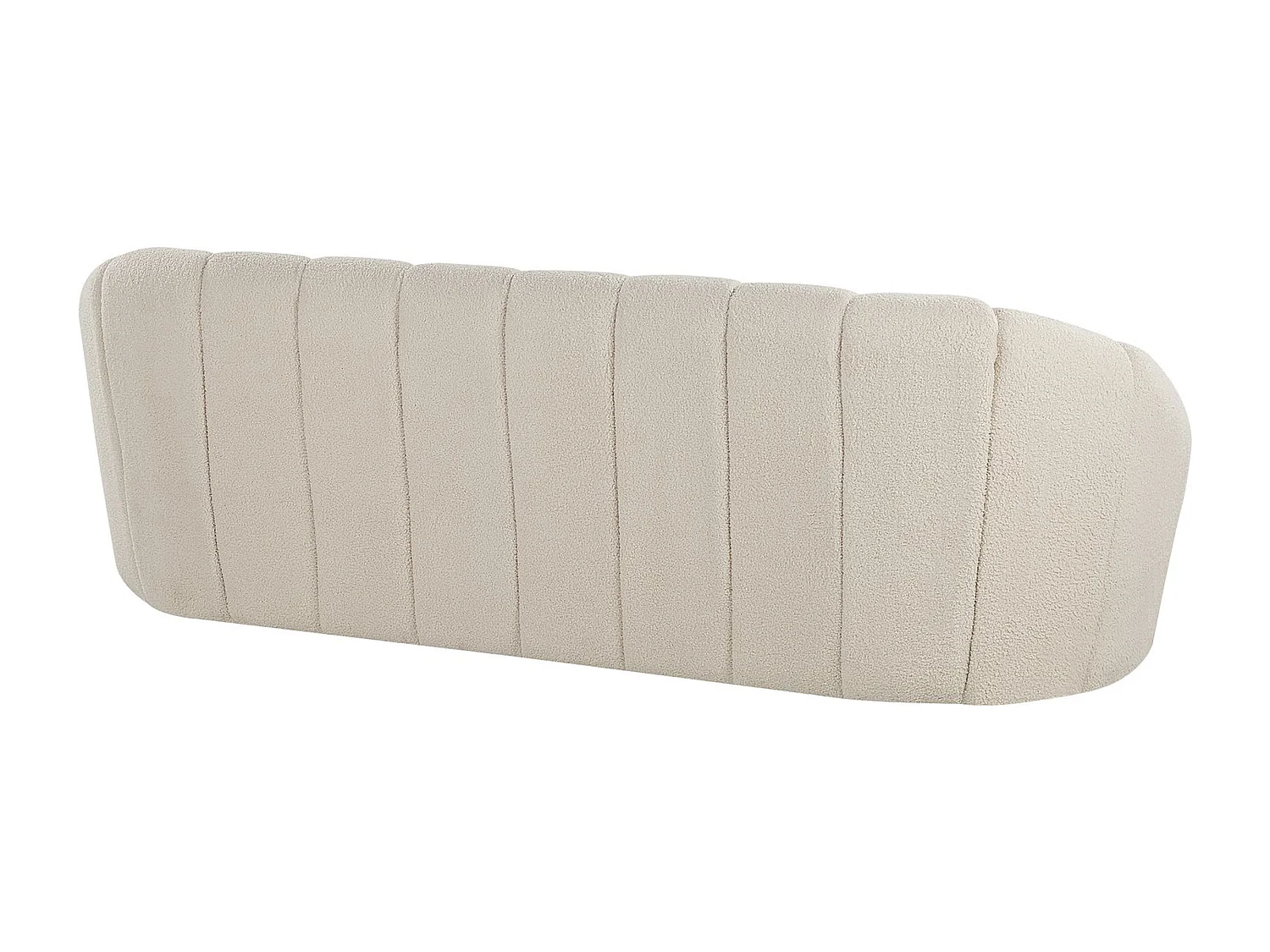 Elegantes Sofa weiß Polsterbezug 3-Sitzer Bouclé mit vertikaler Steppung Lomma